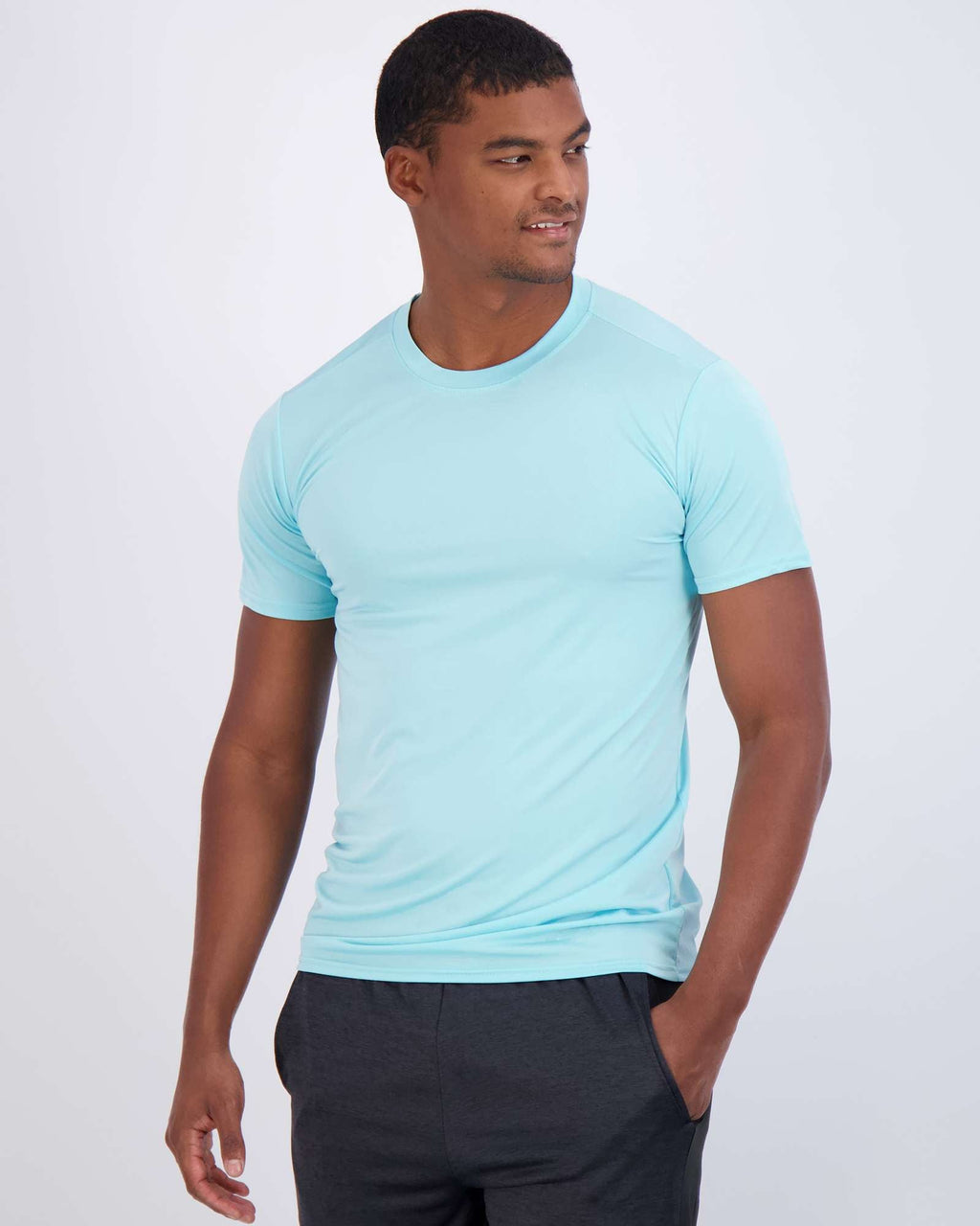 5 Pack: Mens Dry-Fit Active Crew Neck T-Shirt