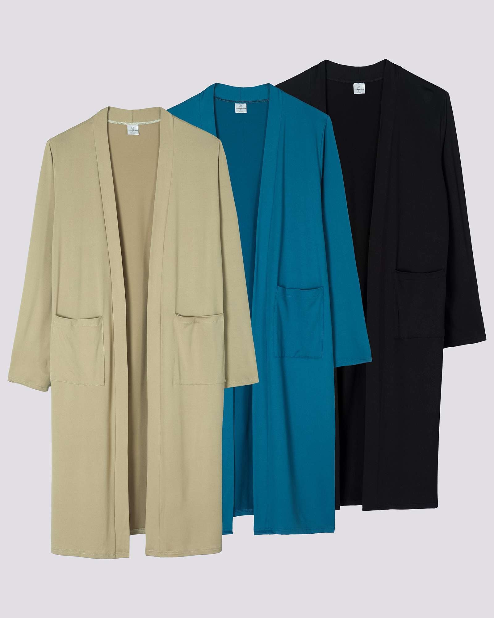 3 Pack: Women's Long Sleeve Open-Front Cardigan