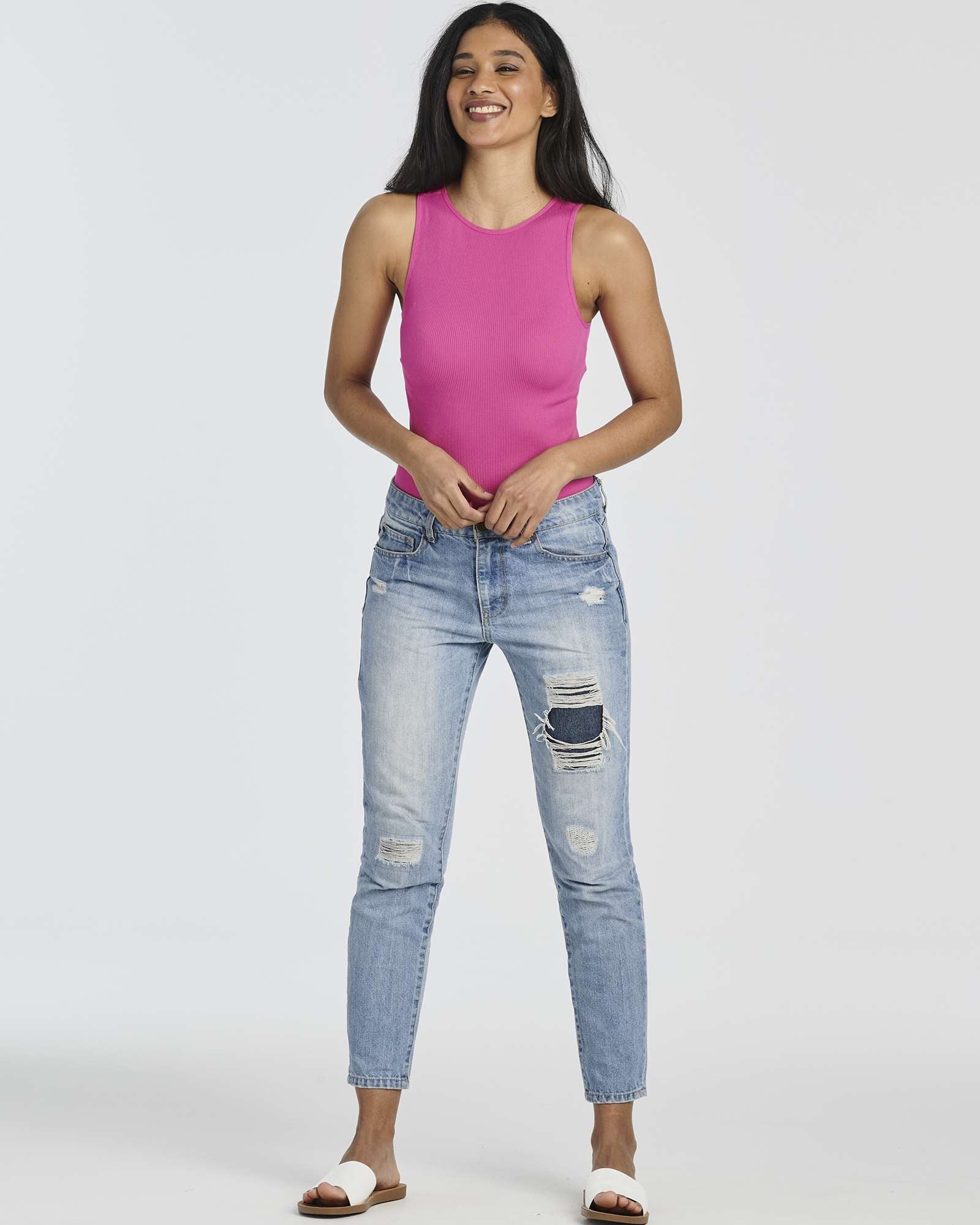 3 Pack: Women's Ribbed Sleeveless Bodysuit Tank Tops