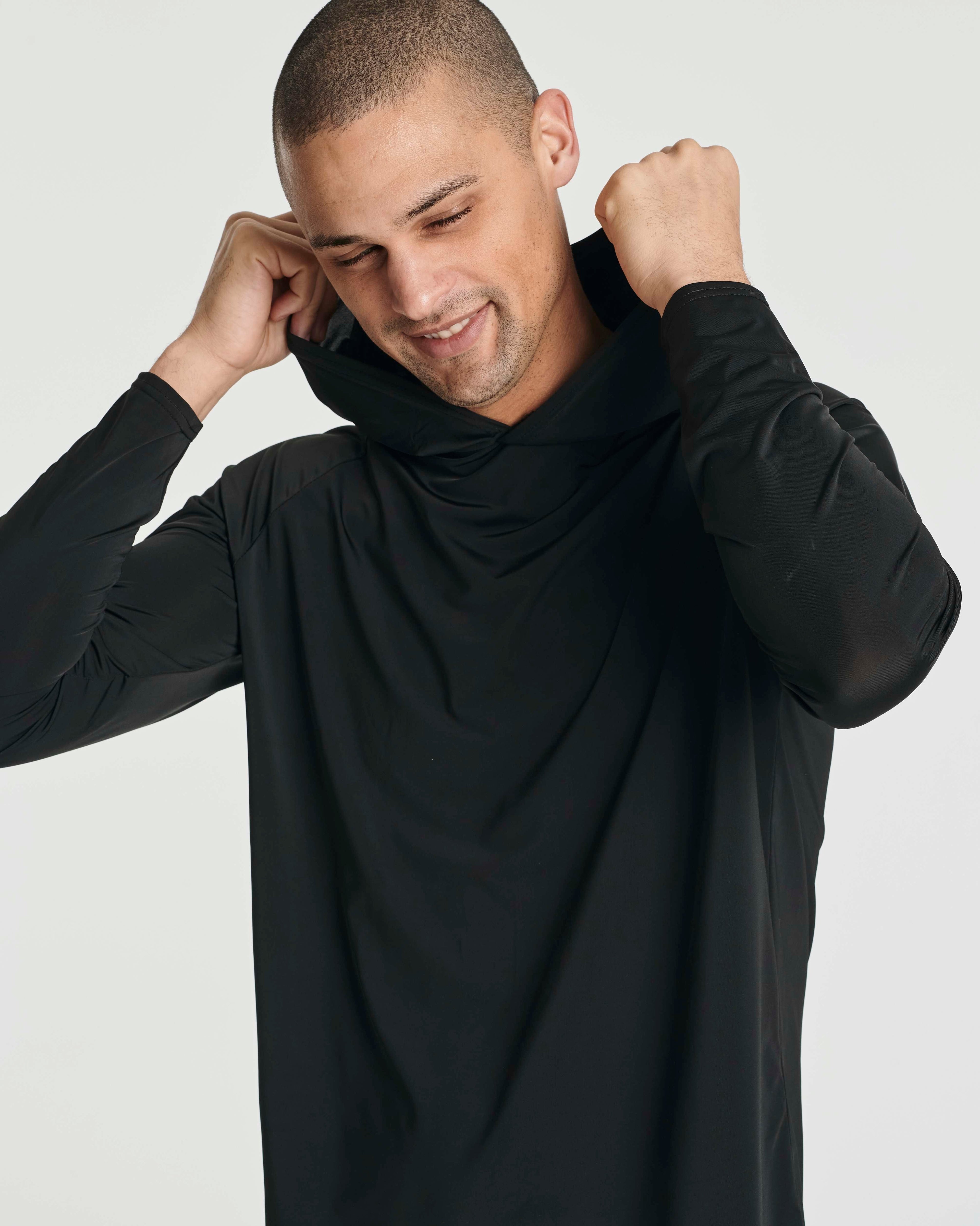 3 Pack: Men's Rash Guard Hoodie (Available In Big & Tall)