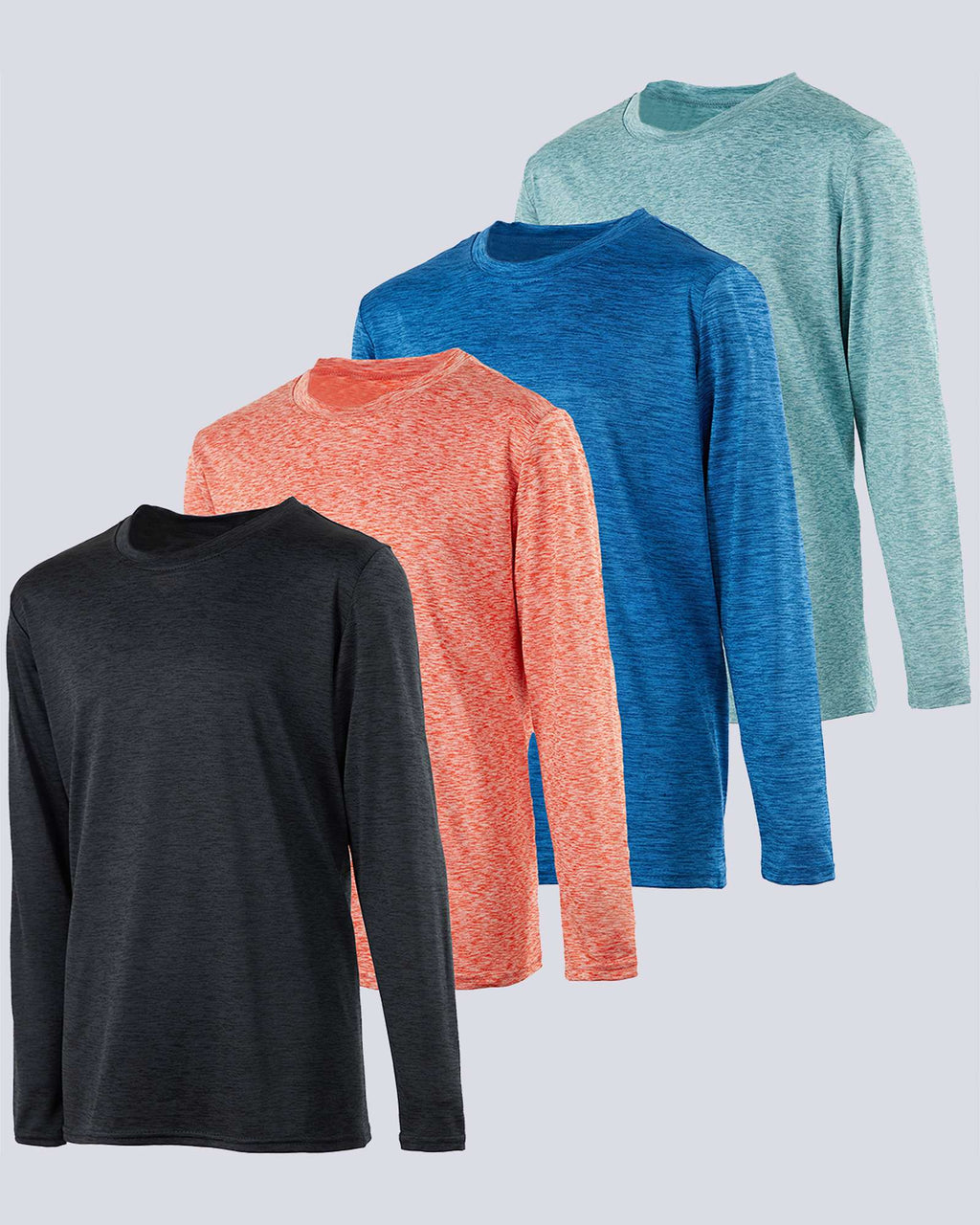 4 Pack: Boys Dry-Fit Active Long-Sleeve T-Shirt
