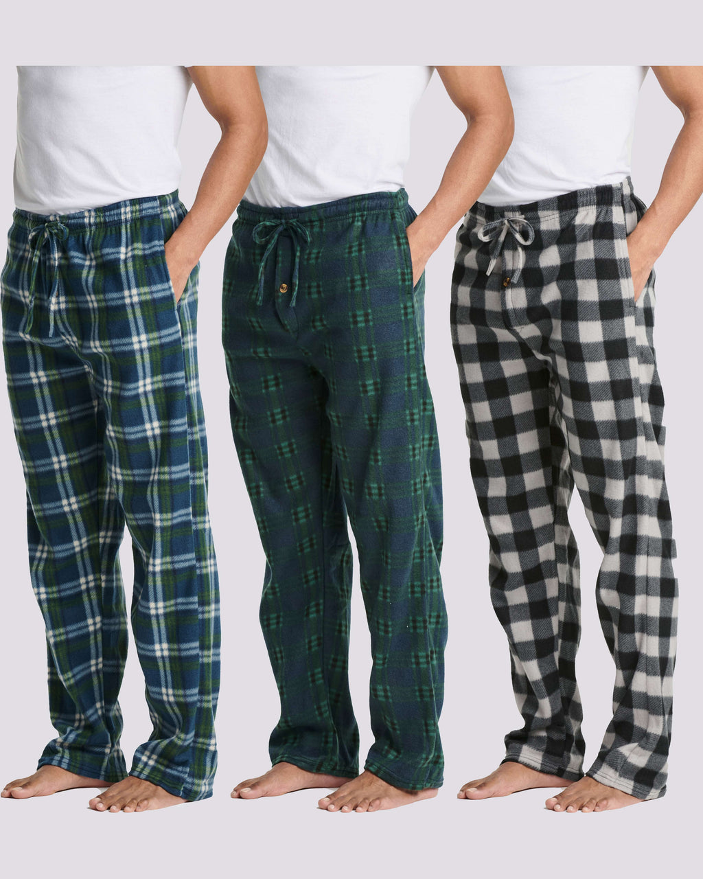 3 Pack: Mens Fleece Pajama Pants