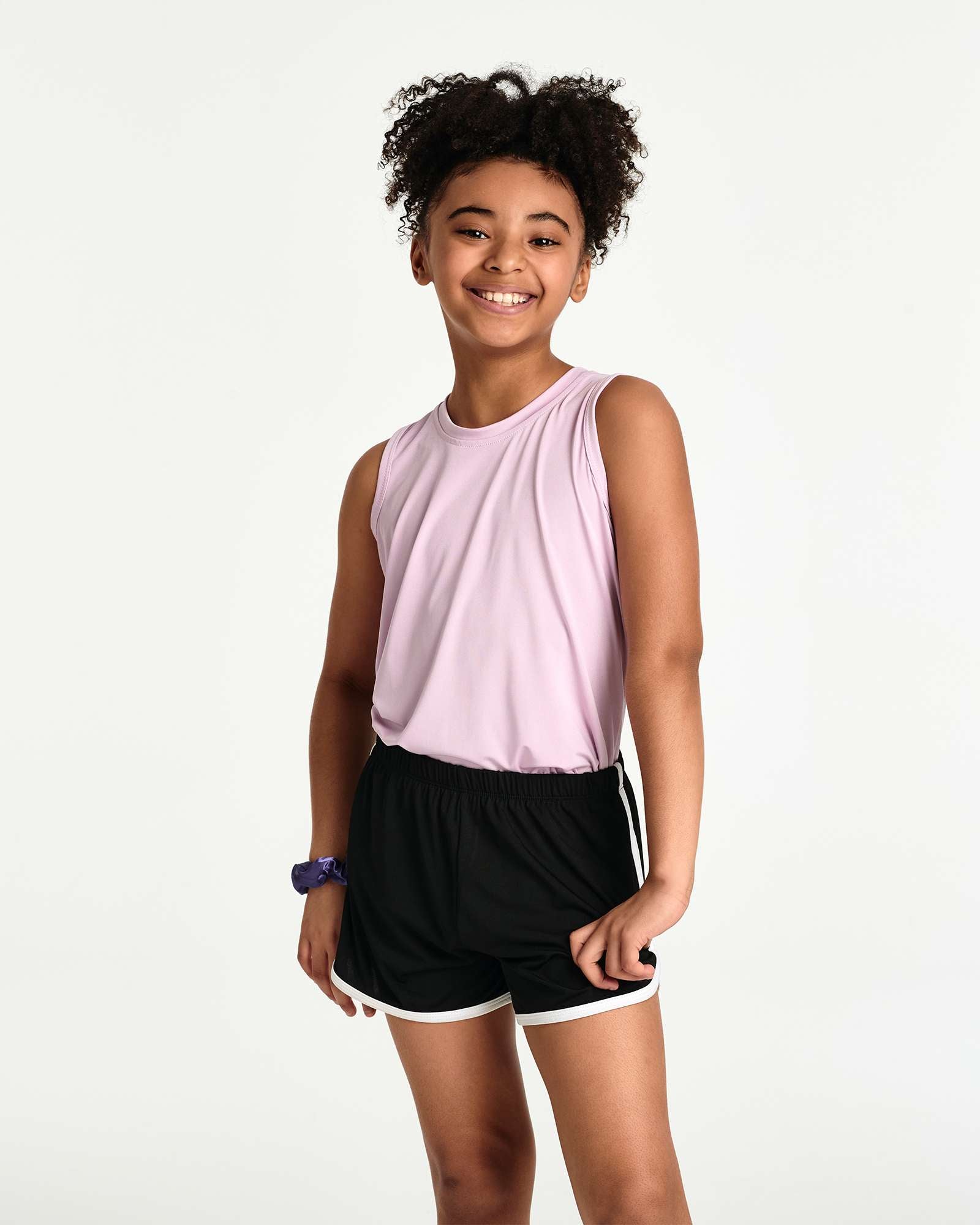 5 Pack: Girls' Dry-Fit Dolphin Shorts