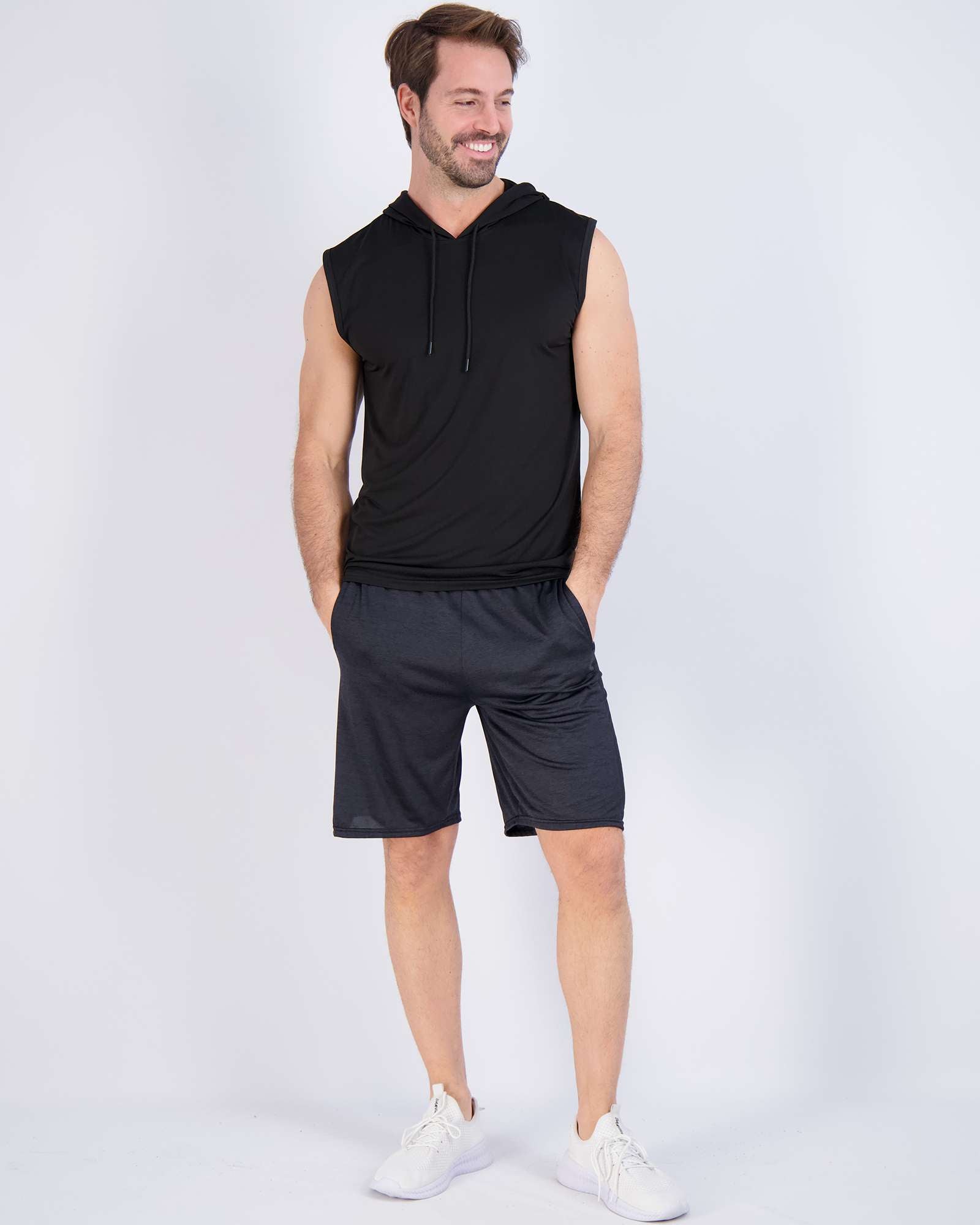 3 Pack: Men’s Dry-Fit Active Tank Top Hoodie