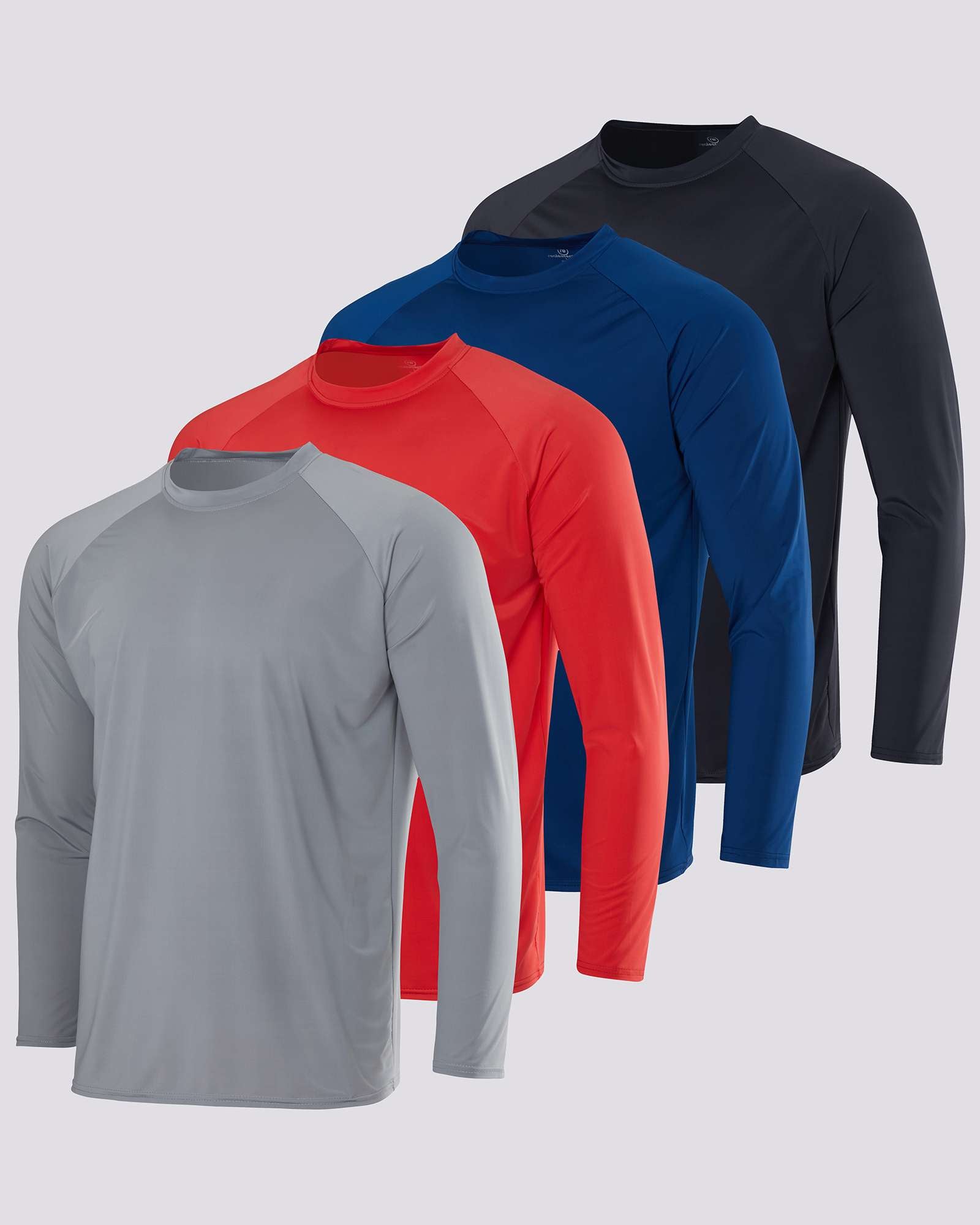 4 Pack: Boys' Long Sleeve Rash Guard Shirt