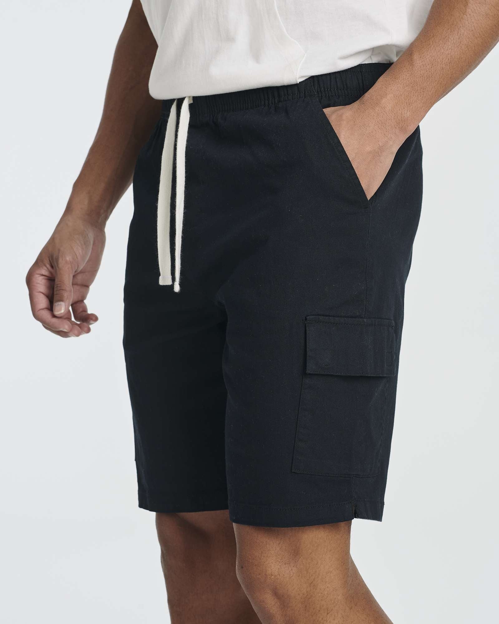 3 Pack: Men's 9" Elastic Waistband Cargo Shorts