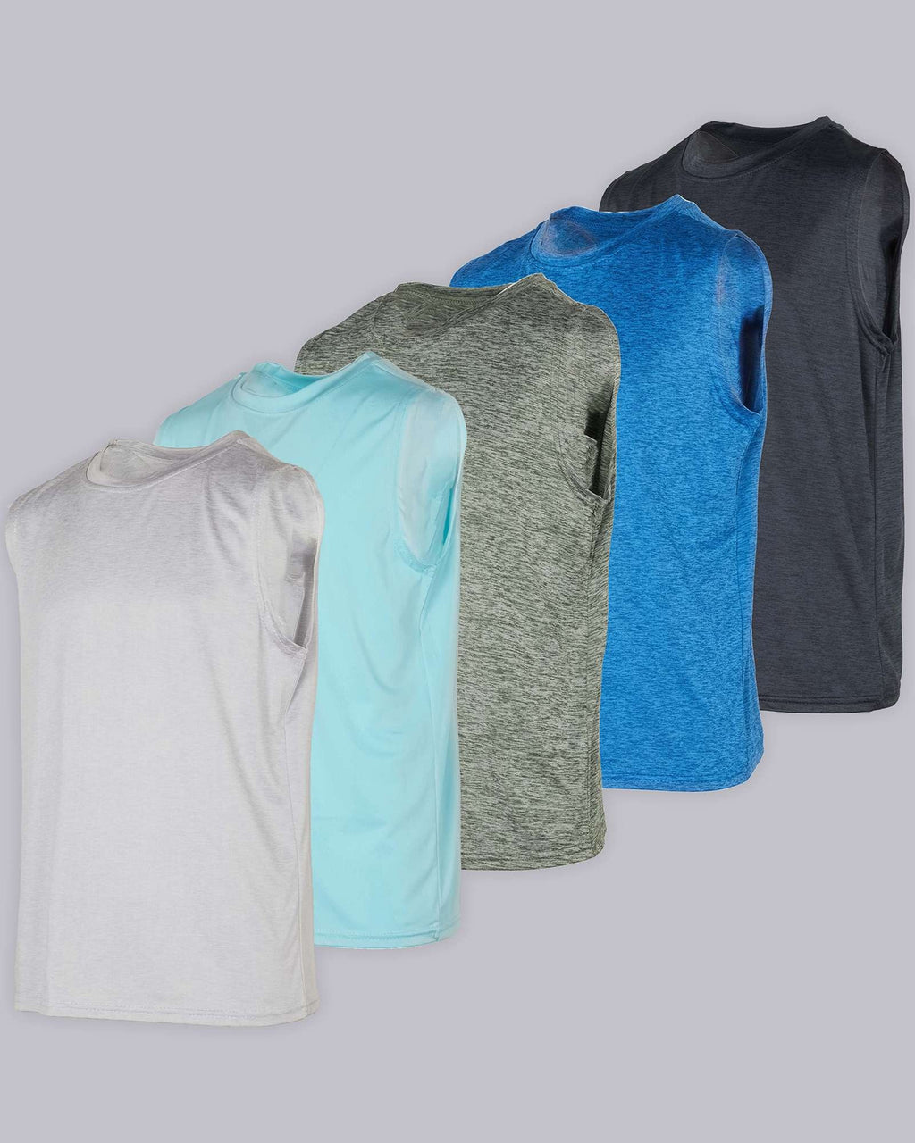 5 Pack: Boys Dry-Fit Active Tank Top