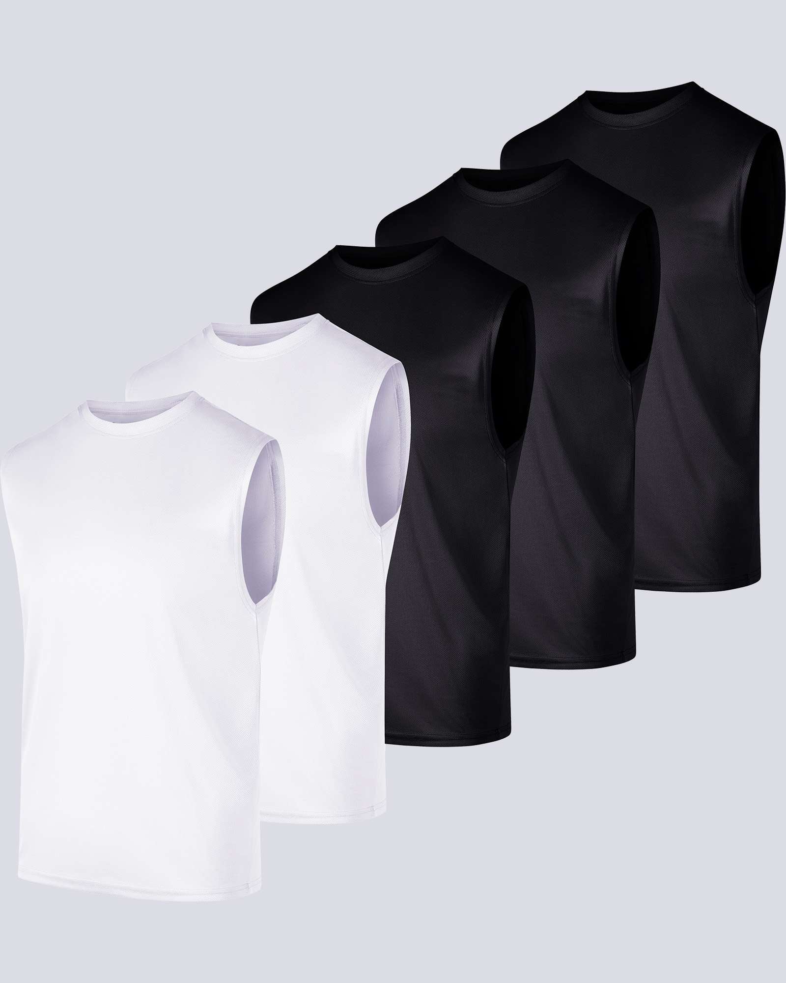 5 Pack: Mens Mesh Active Tank Top (Available in Big & Tall)