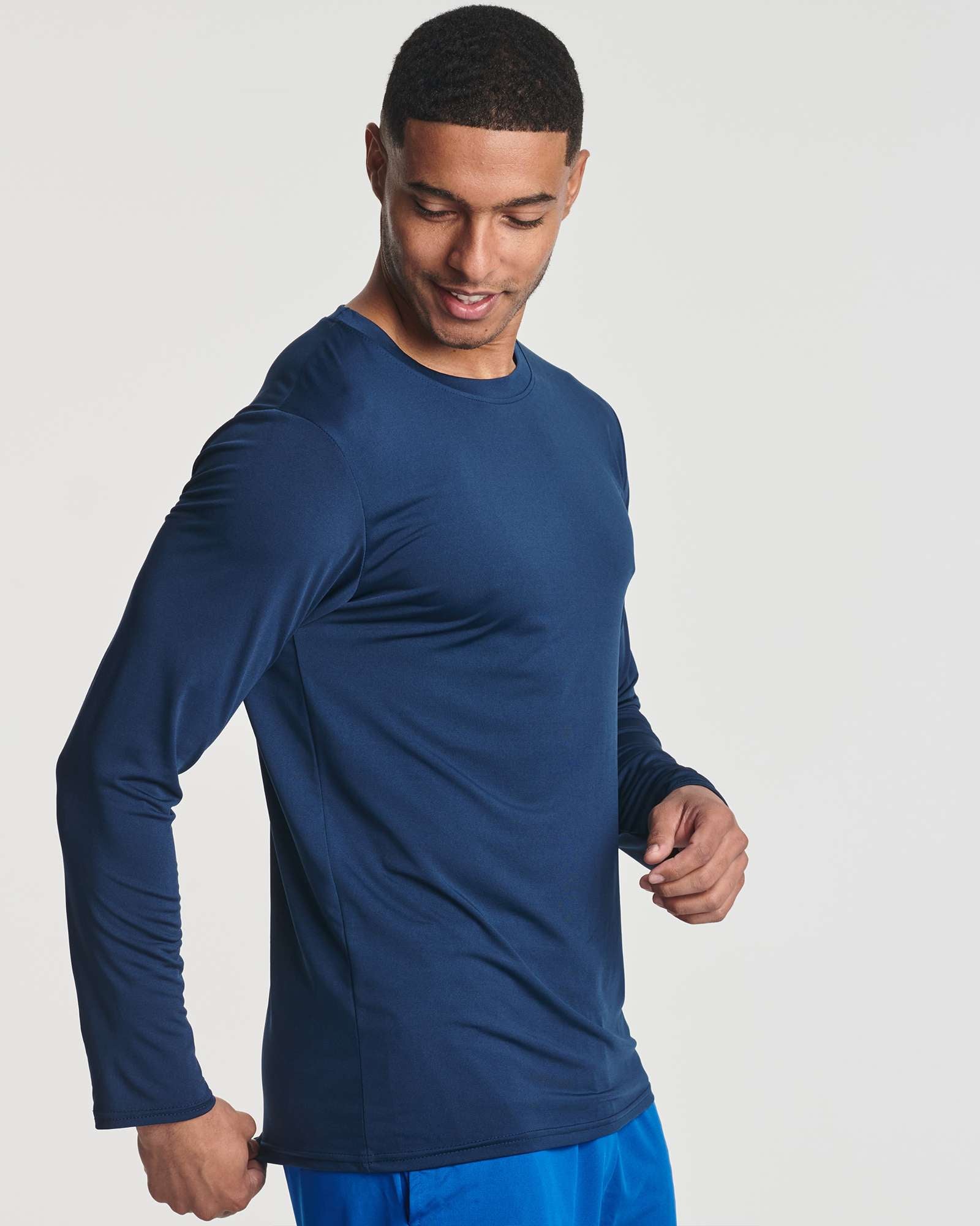 Real Essentials 4 Pack: Men's Dry-Fit UV Moisture Wicking UPF 50+ SPF Sun Protective Fishing Hiking Swim Long Sleeve Shirt