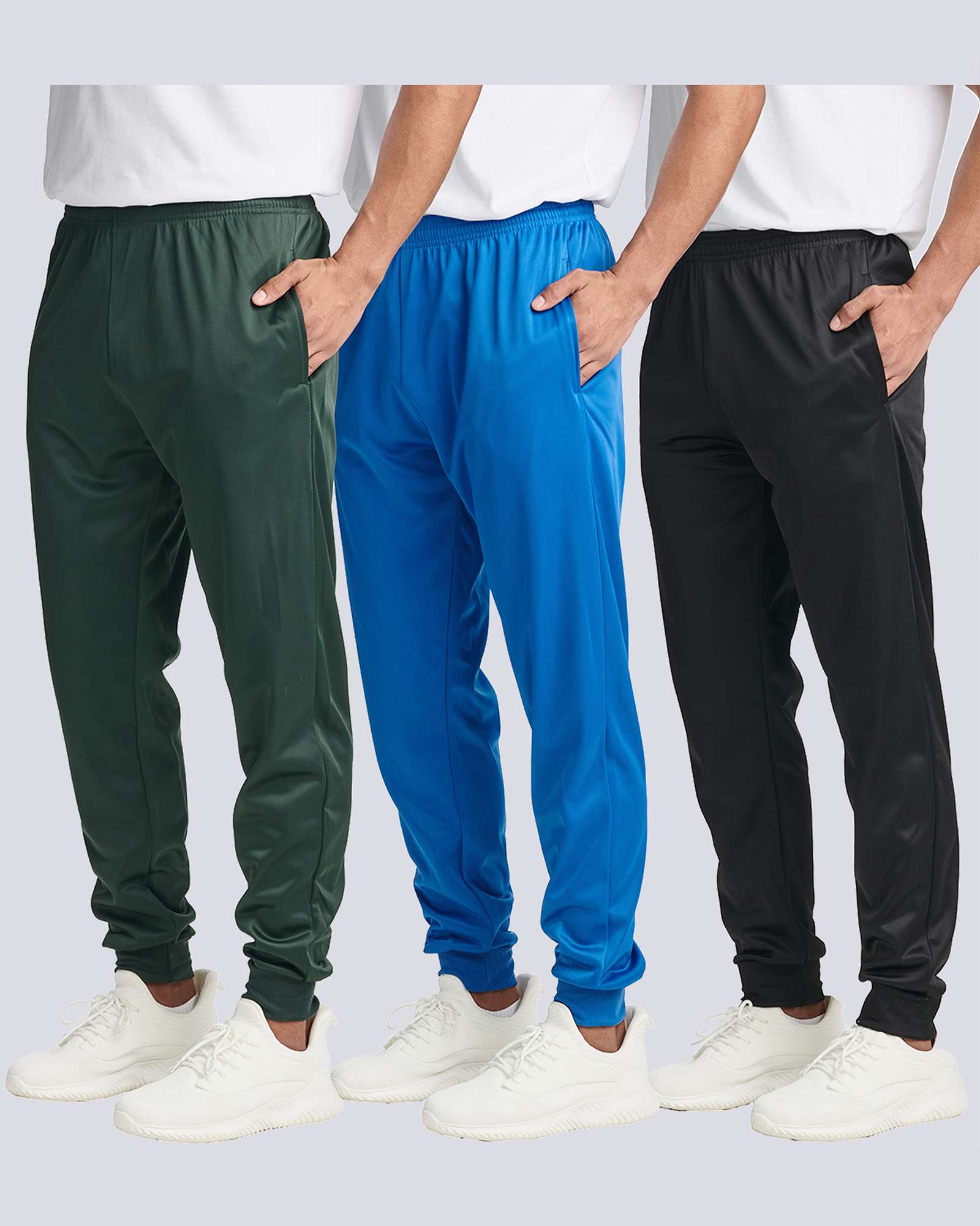 3 Pack: Mens Active Tricot Jogger Sweatpants