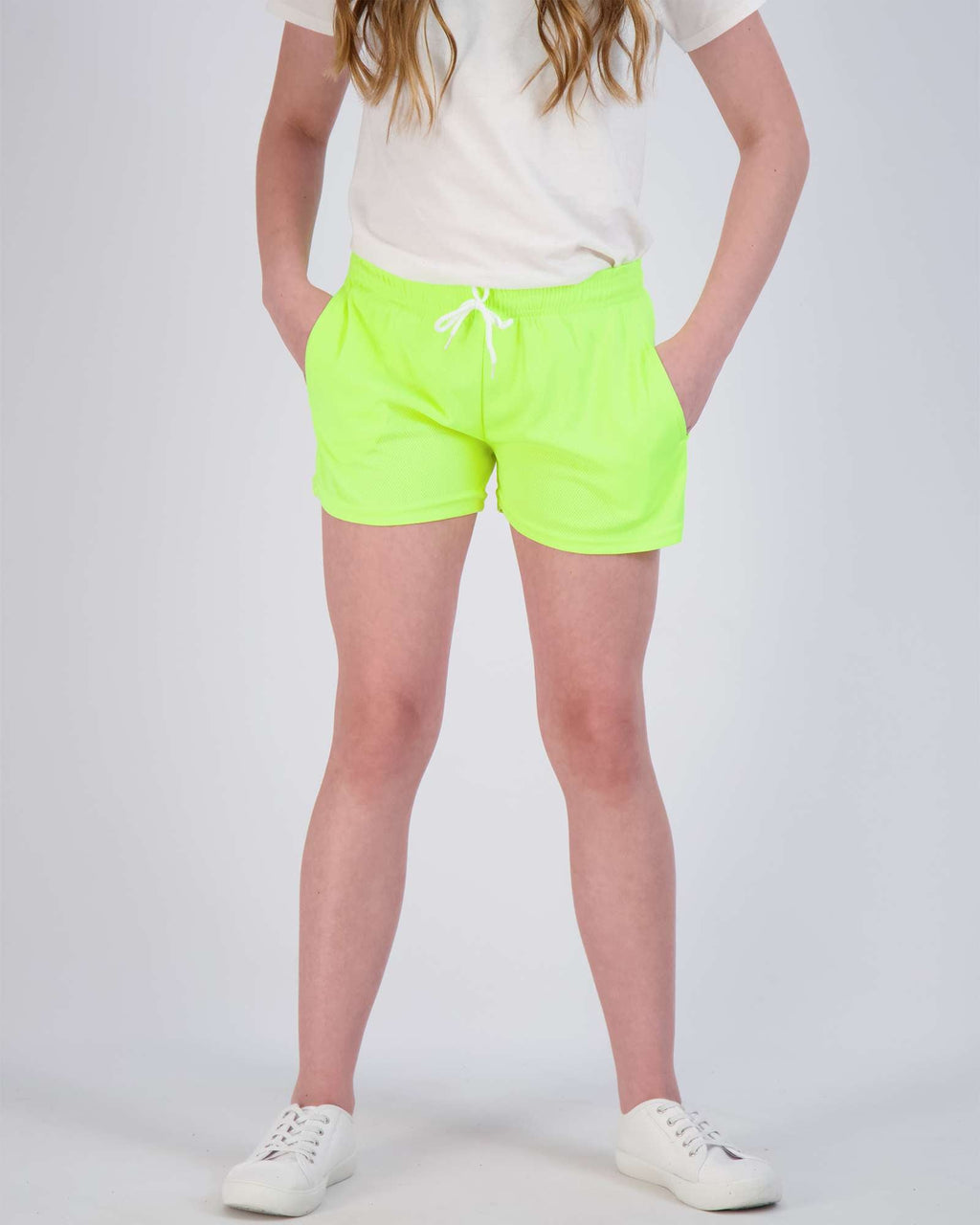 4 Pack: Girls' Mesh Athletic Performance Shorts