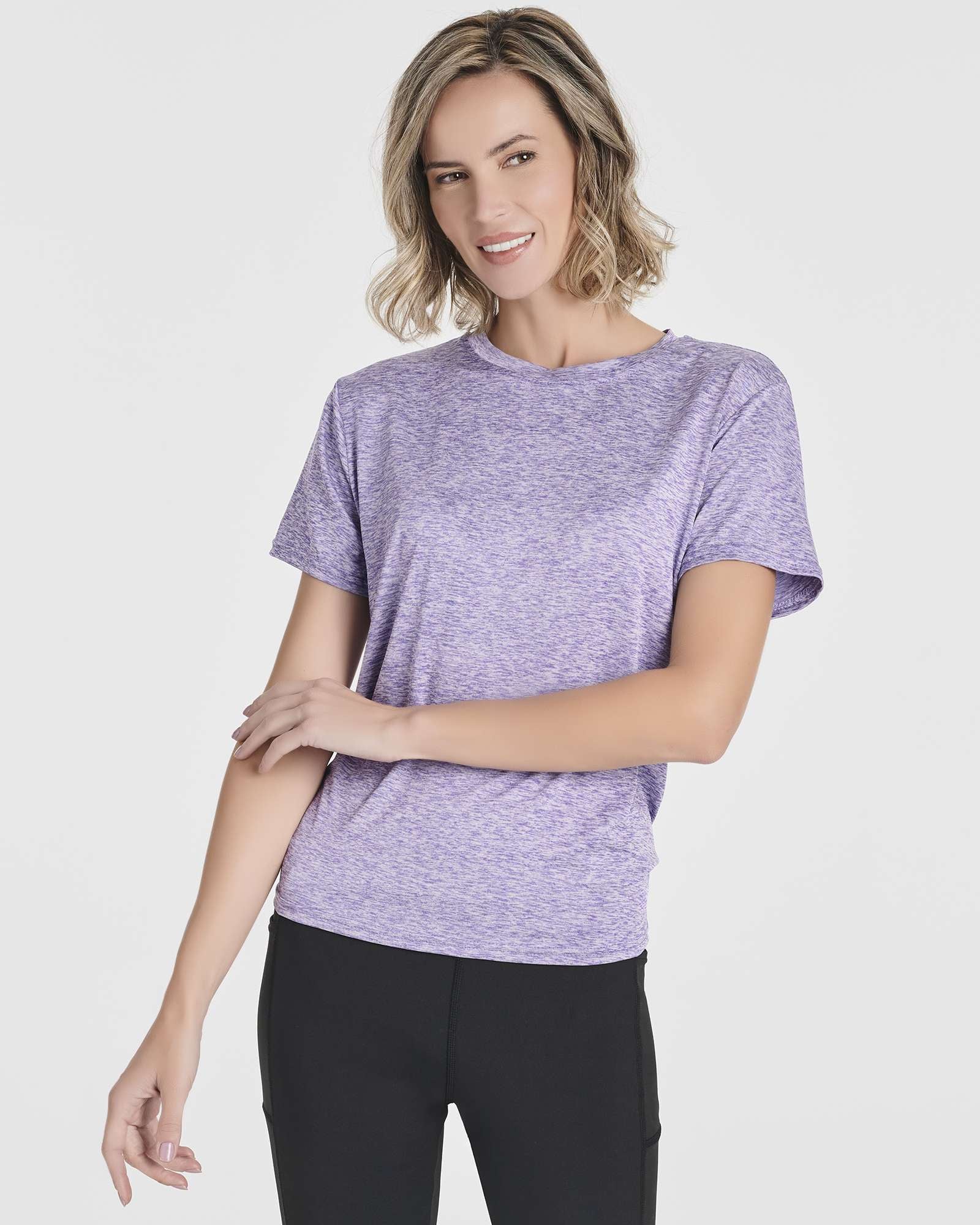 5 Pack: Women's Short Sleeve Open Back Tie Back Dry-Fit T-Shirt