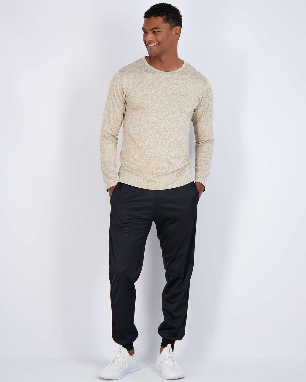 Real Essentials 4 Pack: Men's Dry-Fit UV Moisture Wicking UPF 50+ SPF Sun Protective Fishing Hiking Swim Long Sleeve Shirt