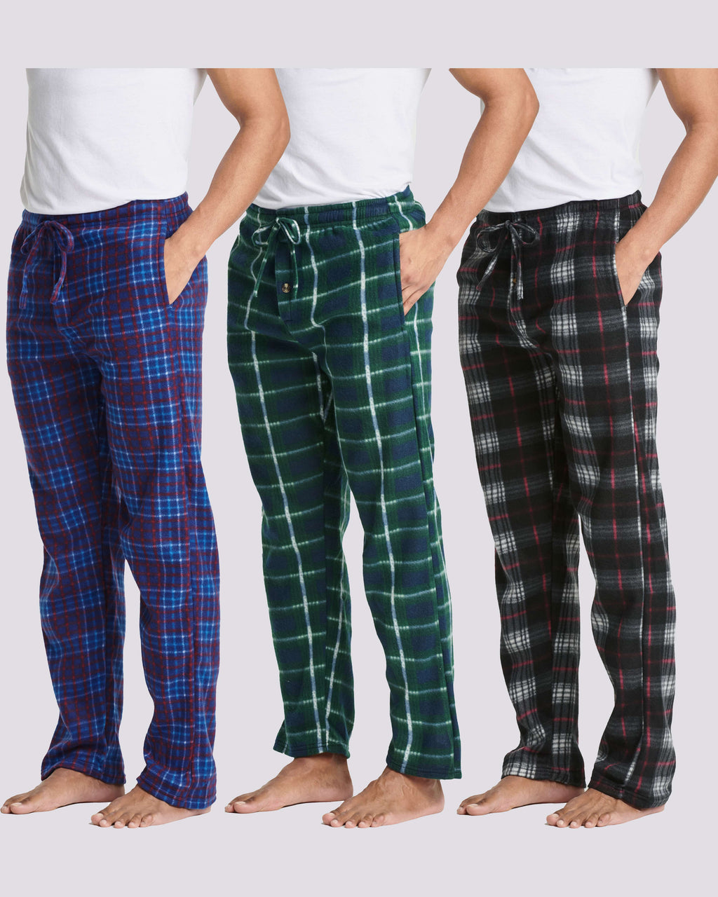 3 Pack: Mens Fleece Pajama Pants