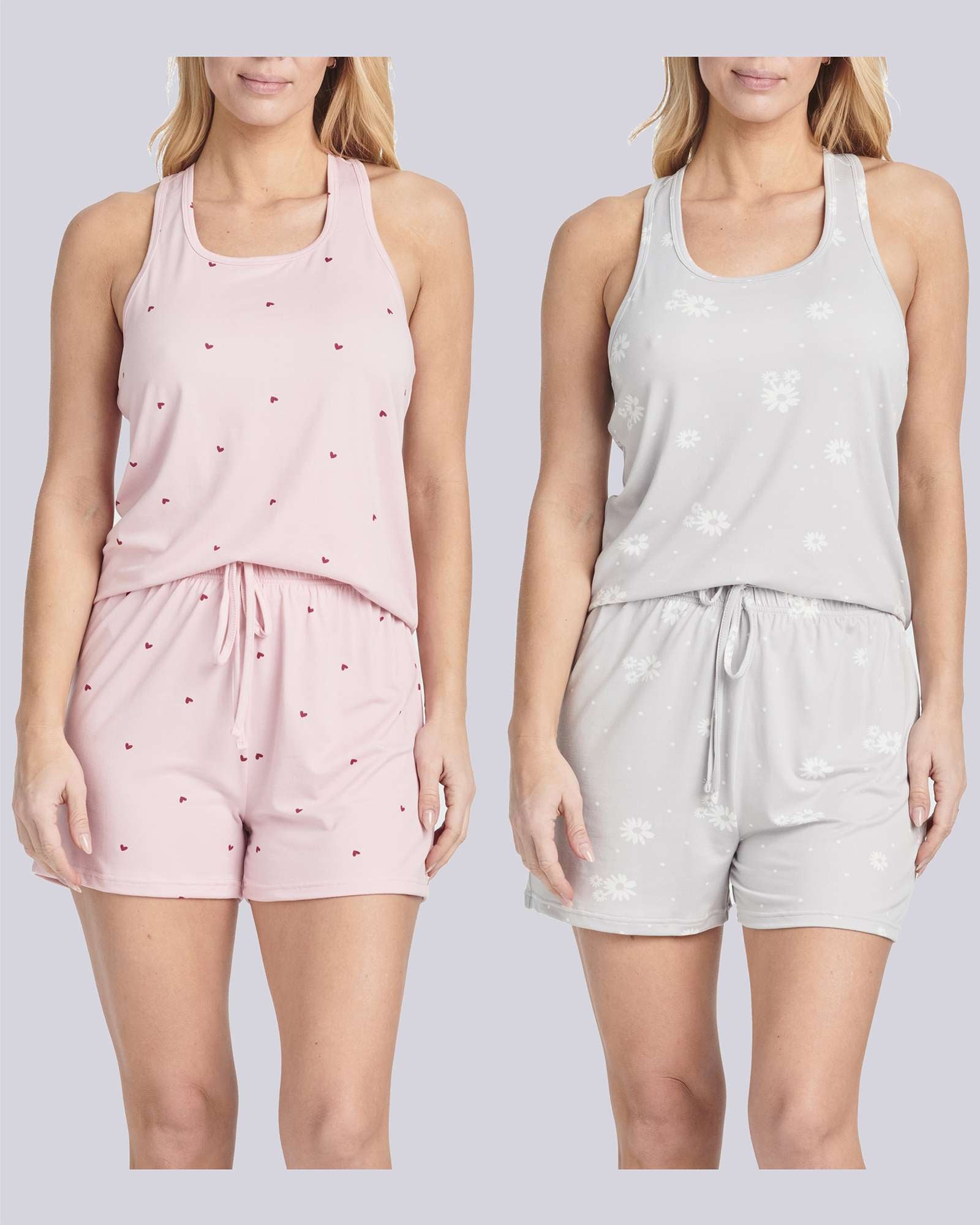 4 Pack: Women's Super-Soft Tank Top and Short Pajama Set (Available in Plus Size)