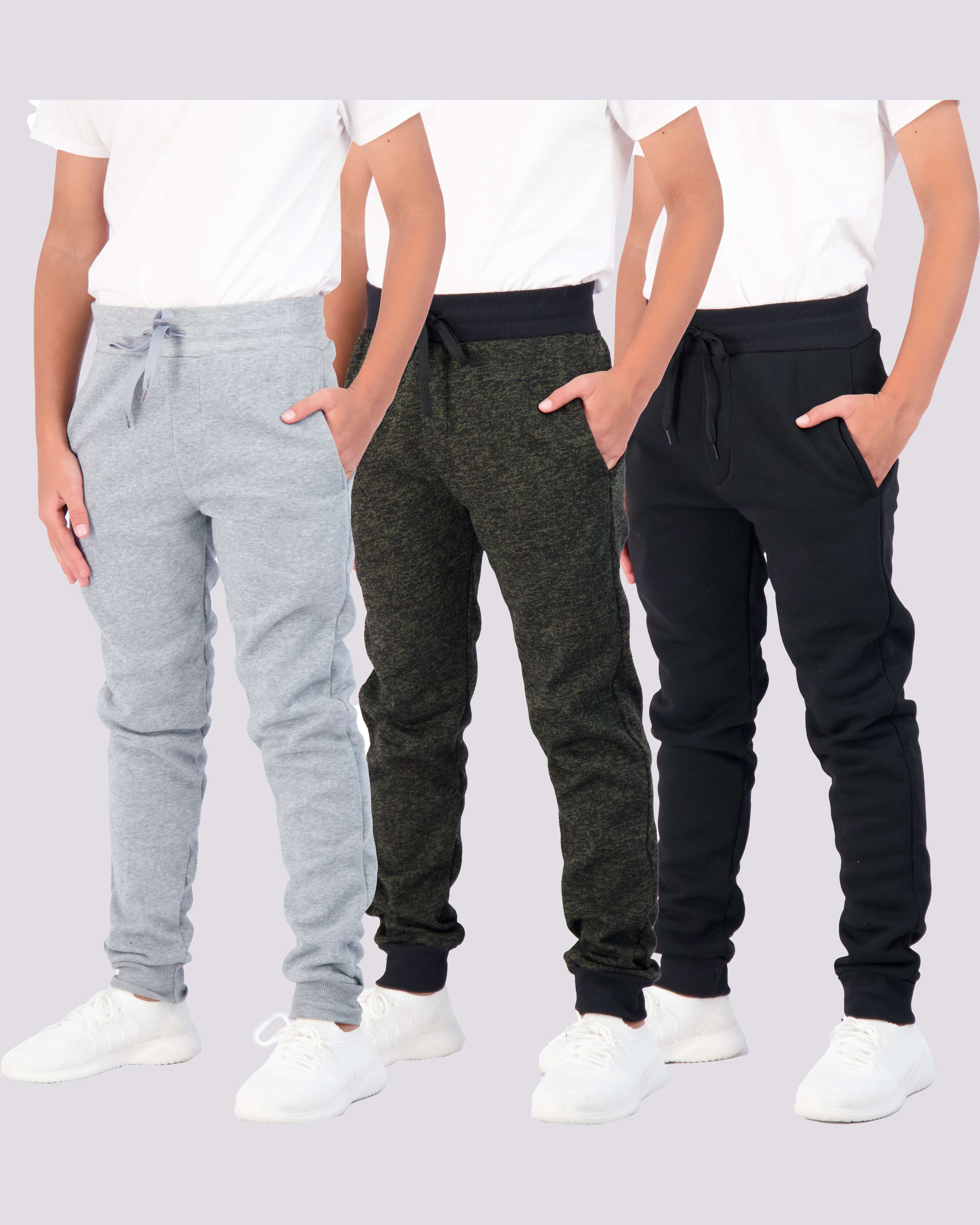 3 Pack: Boys Fleece Jogger Sweatpants