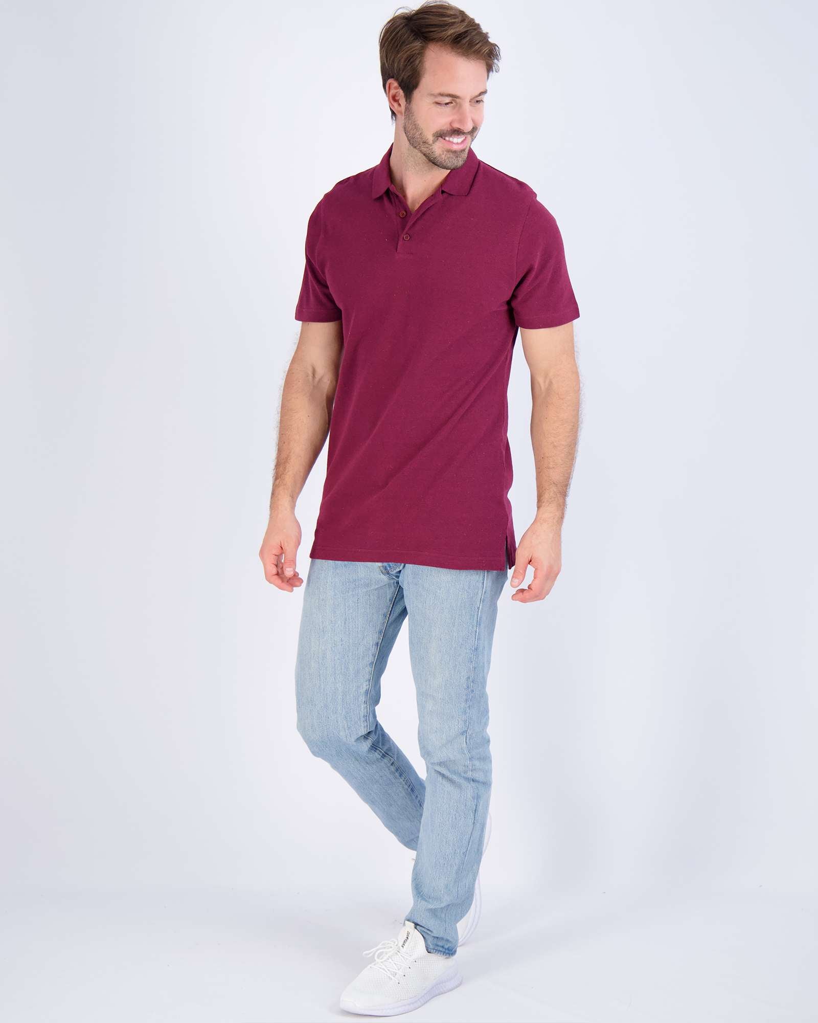 4 Pack: Men's Cotton Pique Short Sleeve Polo Shirt - Performance Polo (Available In Big & Tall)