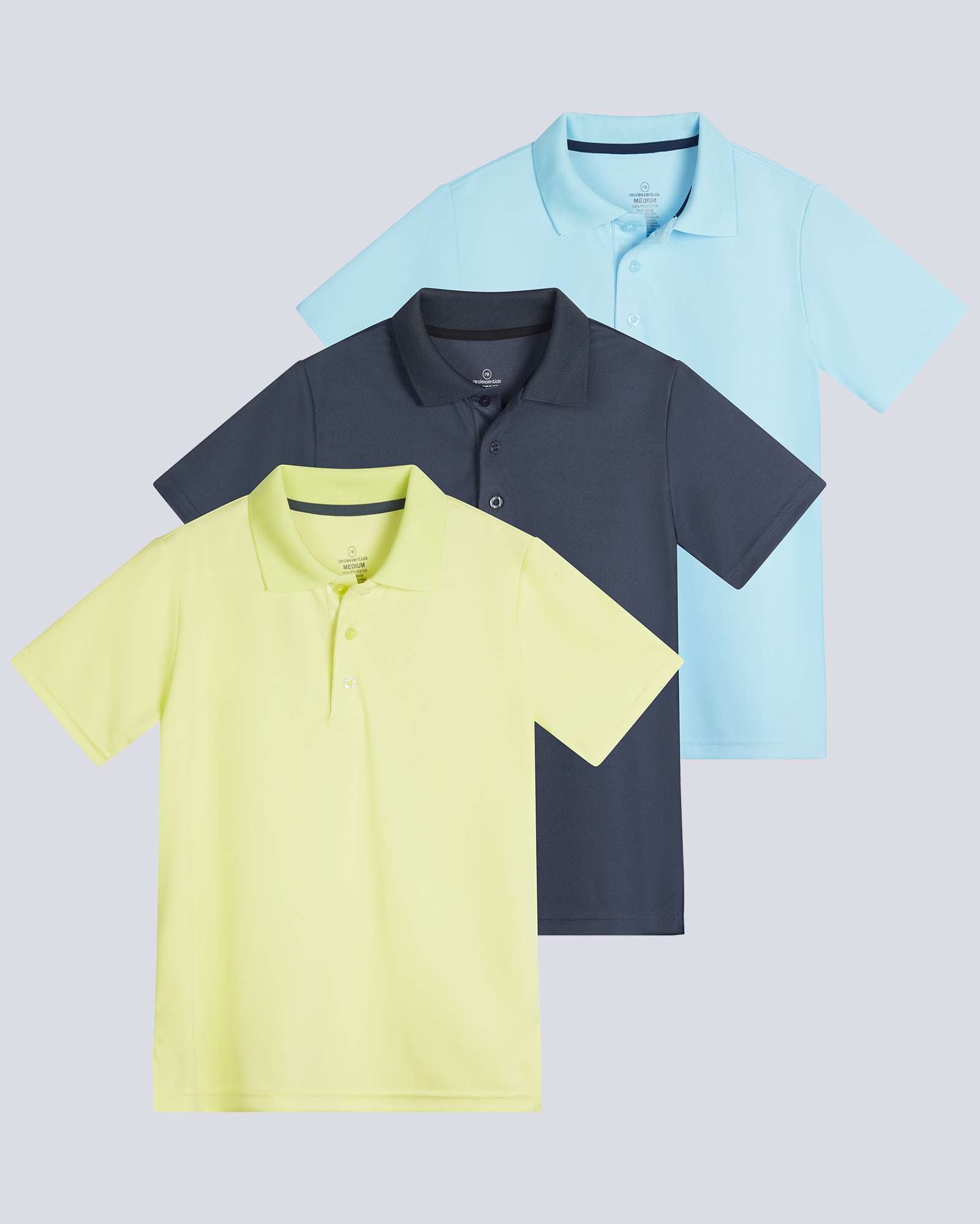3 Pack: Boys' Short Sleeve Polo Shirt
