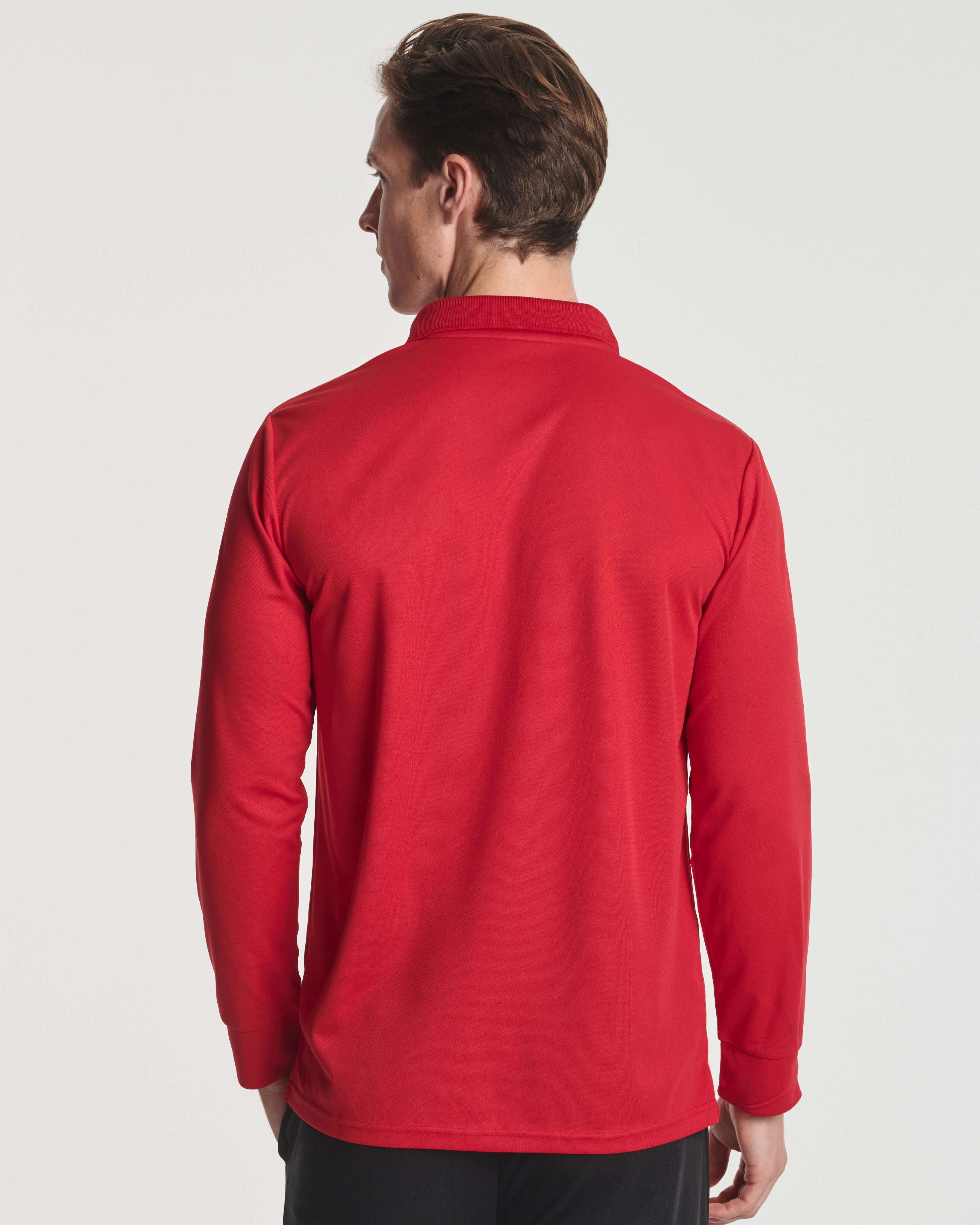 3 Pack: Men's Dry Fit Long-Sleeve Polo Shirt (Available in Big & Tall)