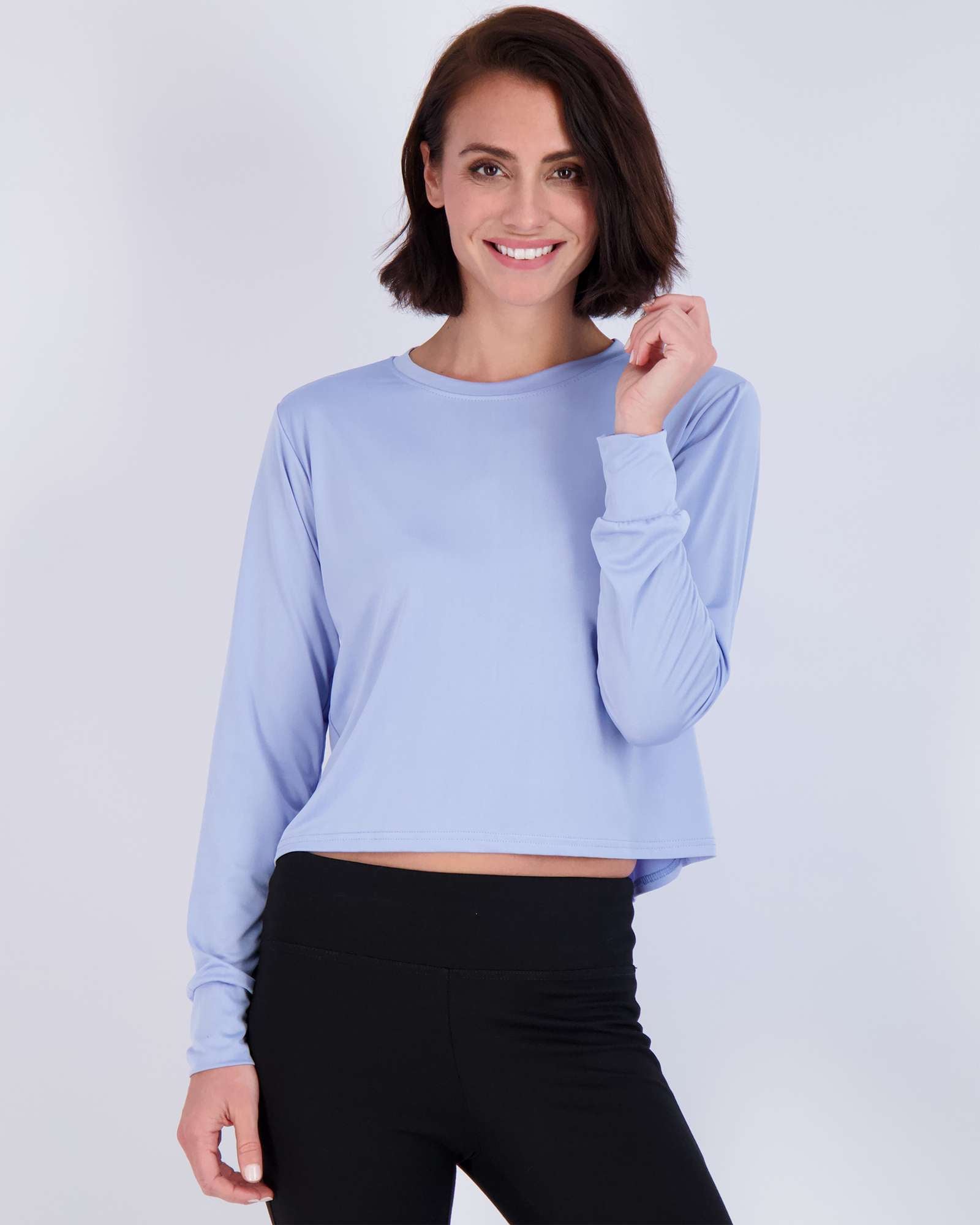 5 Pack: Womens Dry Fit Crop Top Long Sleeve