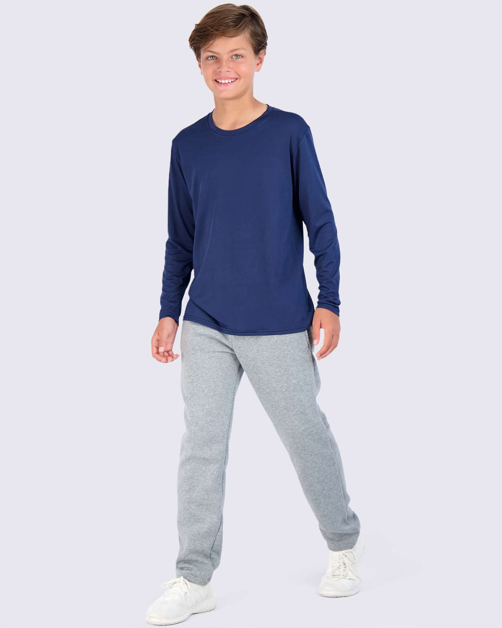 4 Pack: Boys Dry-Fit Active Long-Sleeve T-Shirt