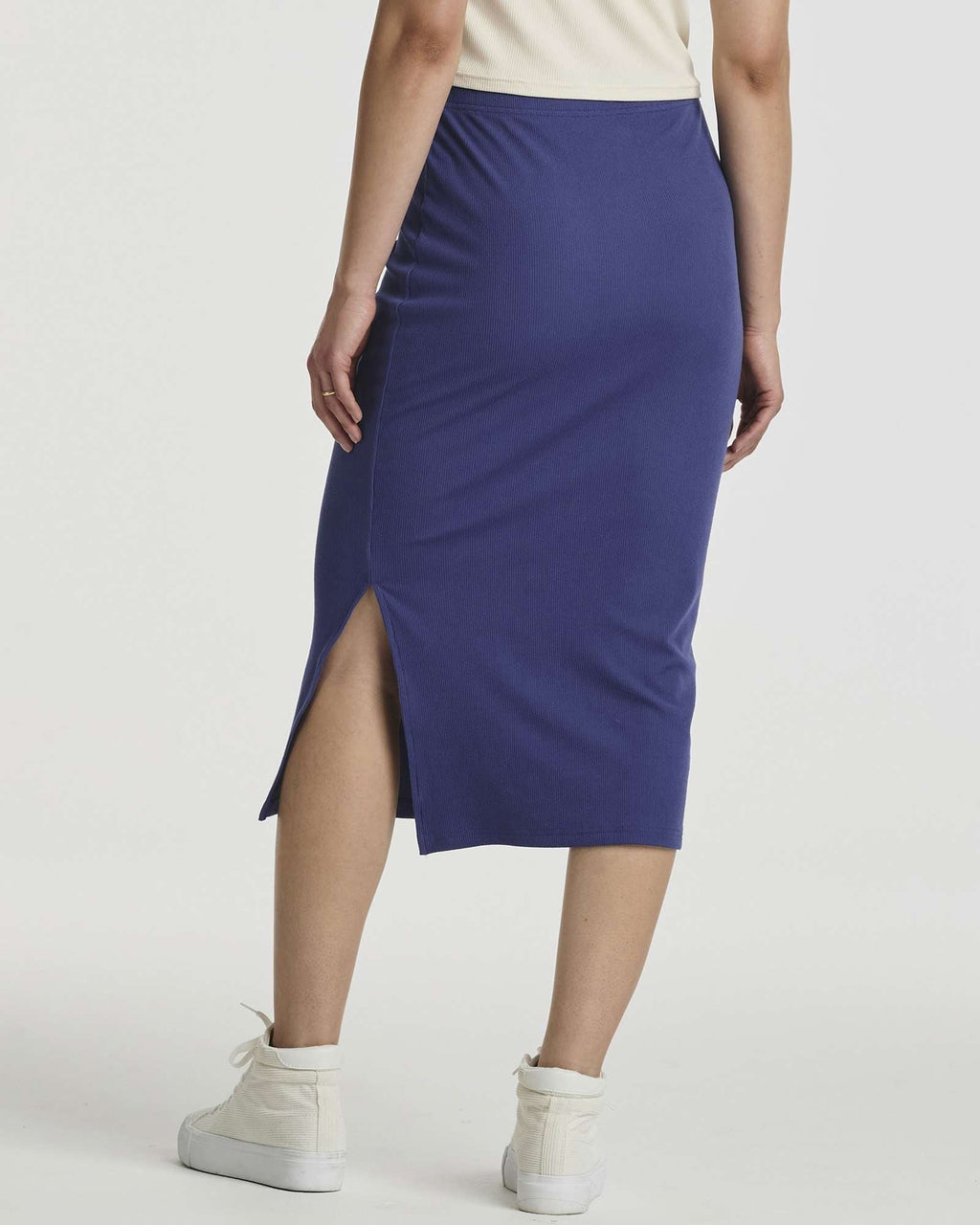 3 Pack: Women's Midi Ribbed Knit Skirt