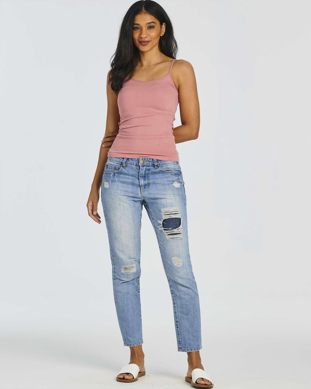 5 Pack: Women's Ribbed Spaghetti Strap Camisole