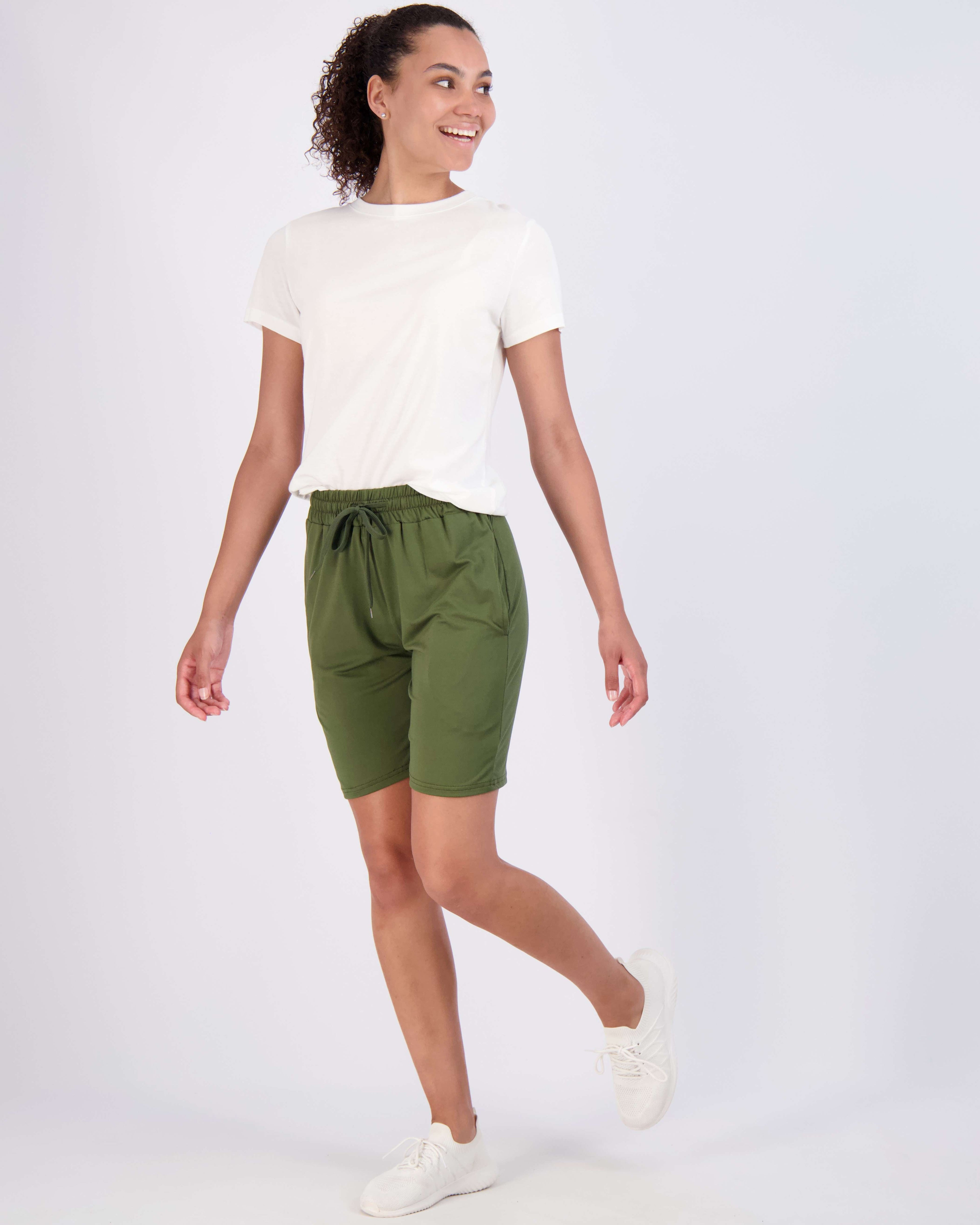 4 Pack: Women's 7" Bermuda Long High Waisted Shorts (Available in Plus Size)