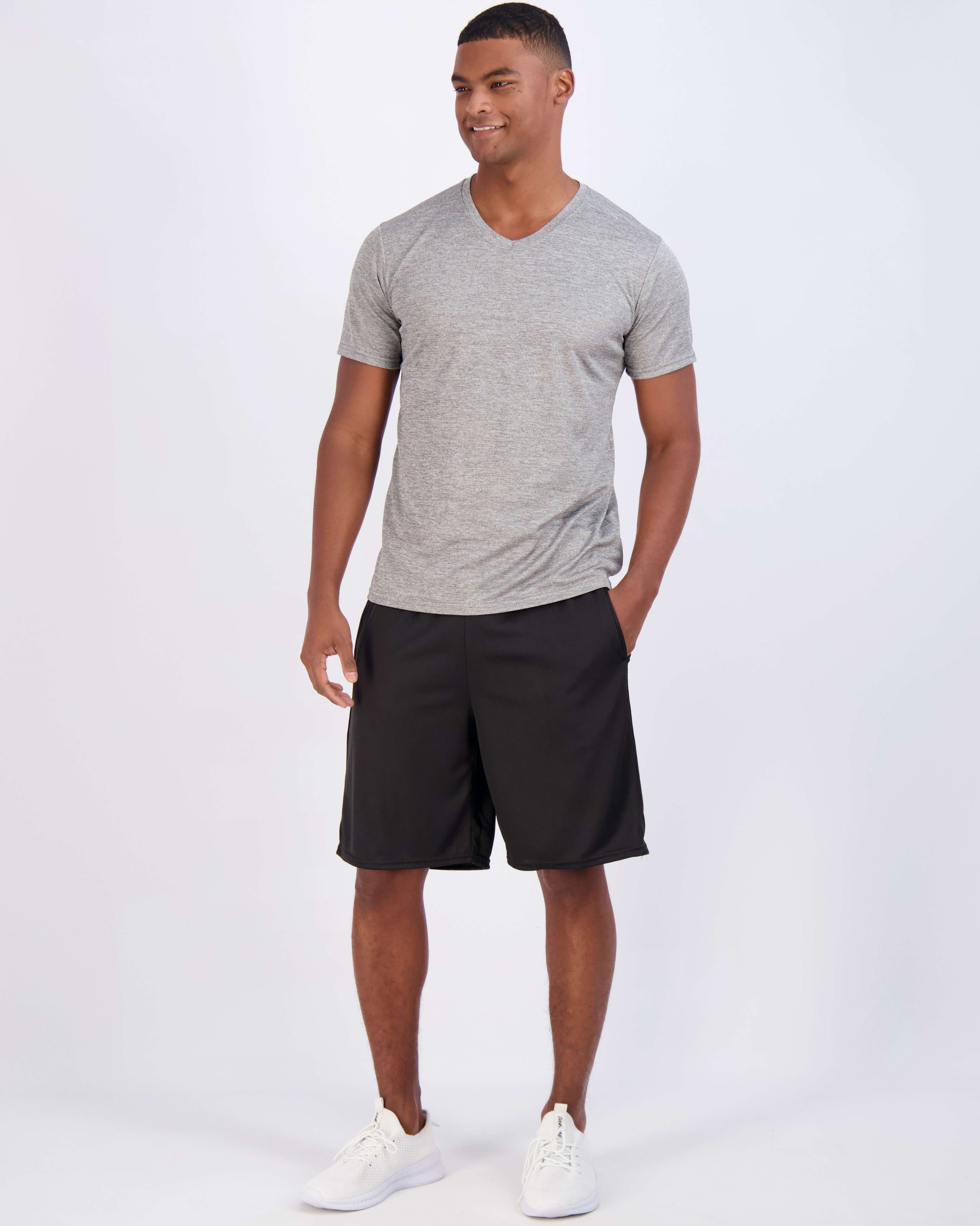 5 Pack: Mens V-Neck Mesh Active Short Sleeve T-Shirt (Available in Big & Tall)