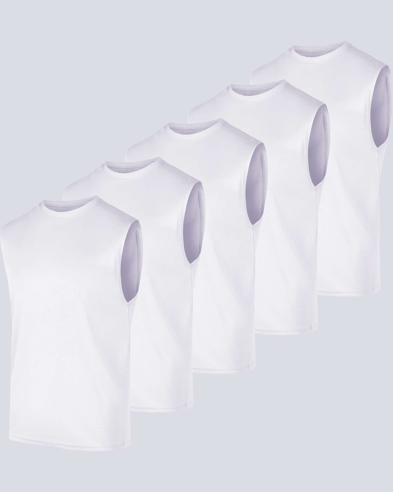 5 Pack: Mens Mesh Active Tank Top (Available in Big & Tall)