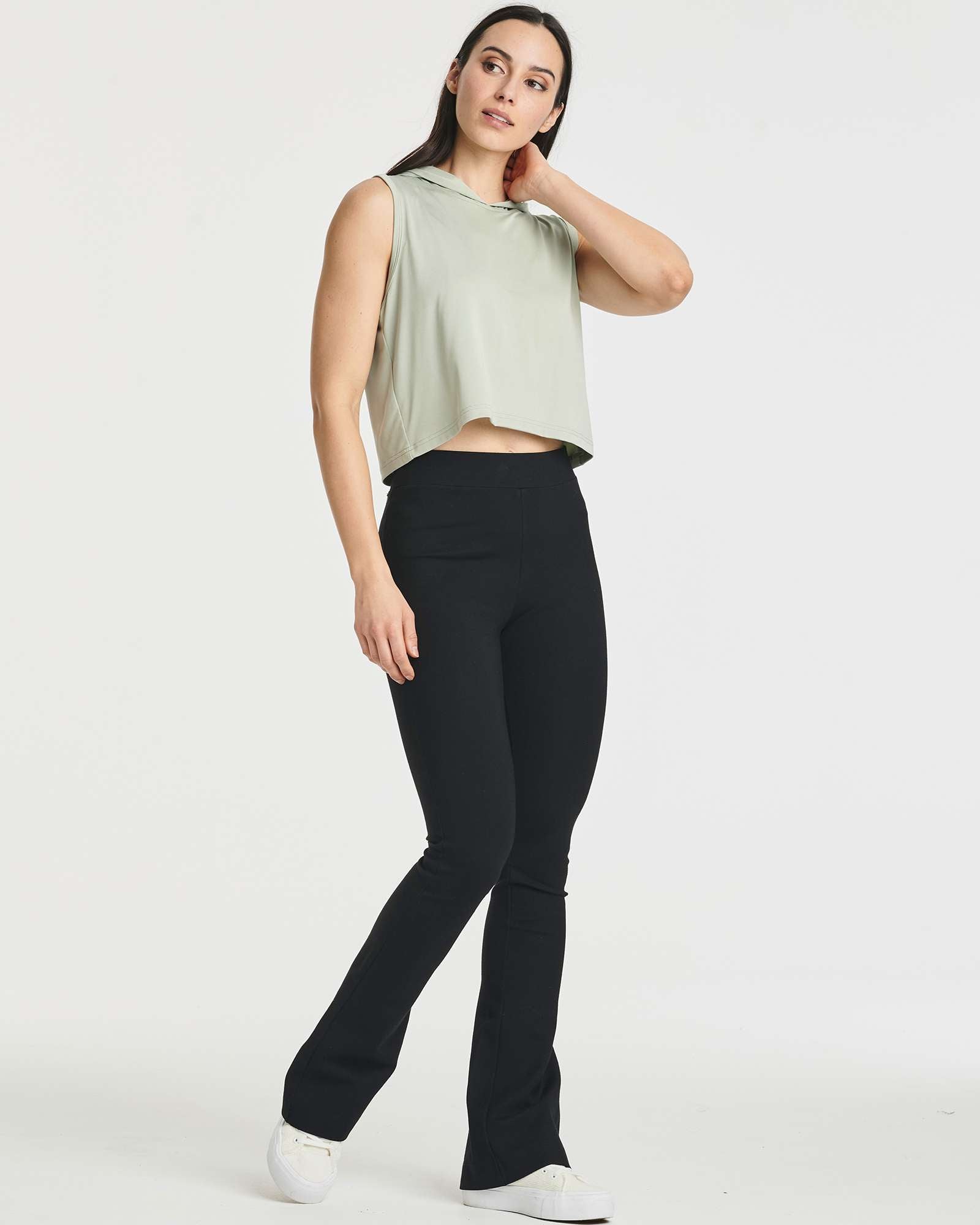 3 Pack: Women's Sleeveless Cropped Tank Top Hoodie