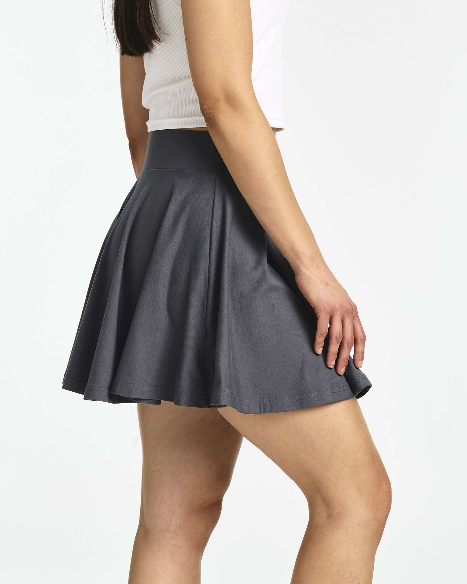4 Pack: Women's Soft Casual Pleated Mini Skirt