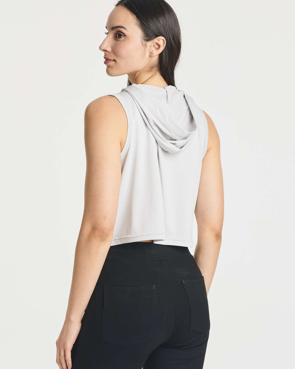 3 Pack: Women's Sleeveless Cropped Tank Top Hoodie