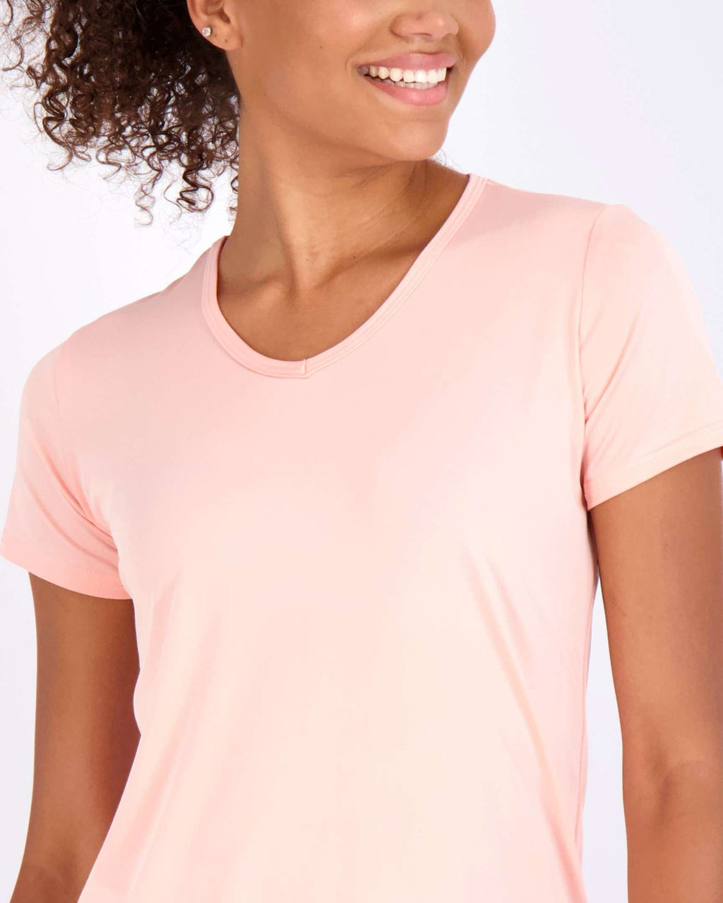 5 Pack: Womens Short Sleeve Dry-Fit V-Neck T-Shirt