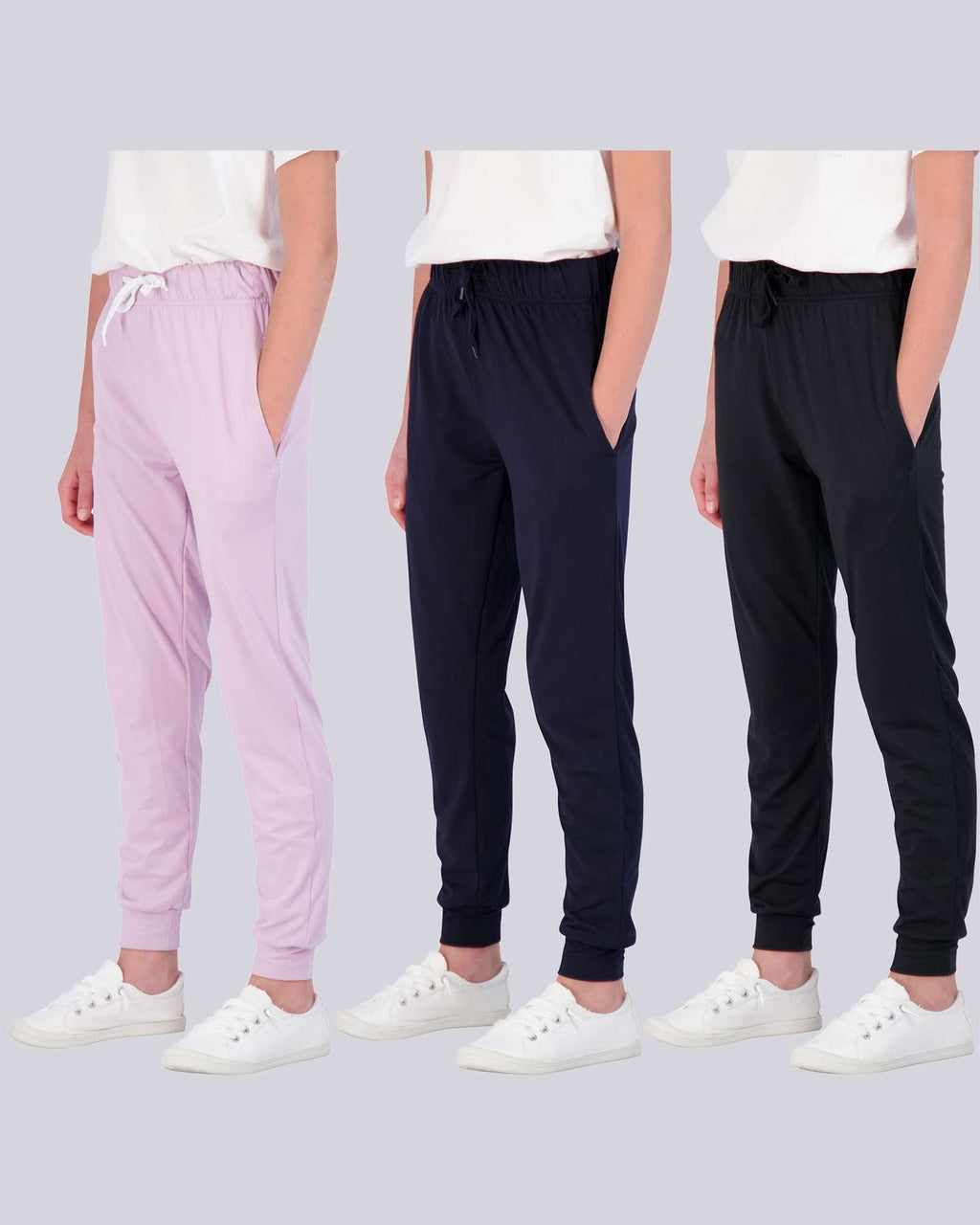 3 Pack: Girls Super-Soft Lounge Jogger Sweatpants