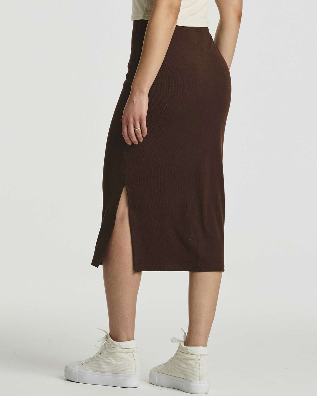 3 Pack: Women's Midi Ribbed Knit Skirt