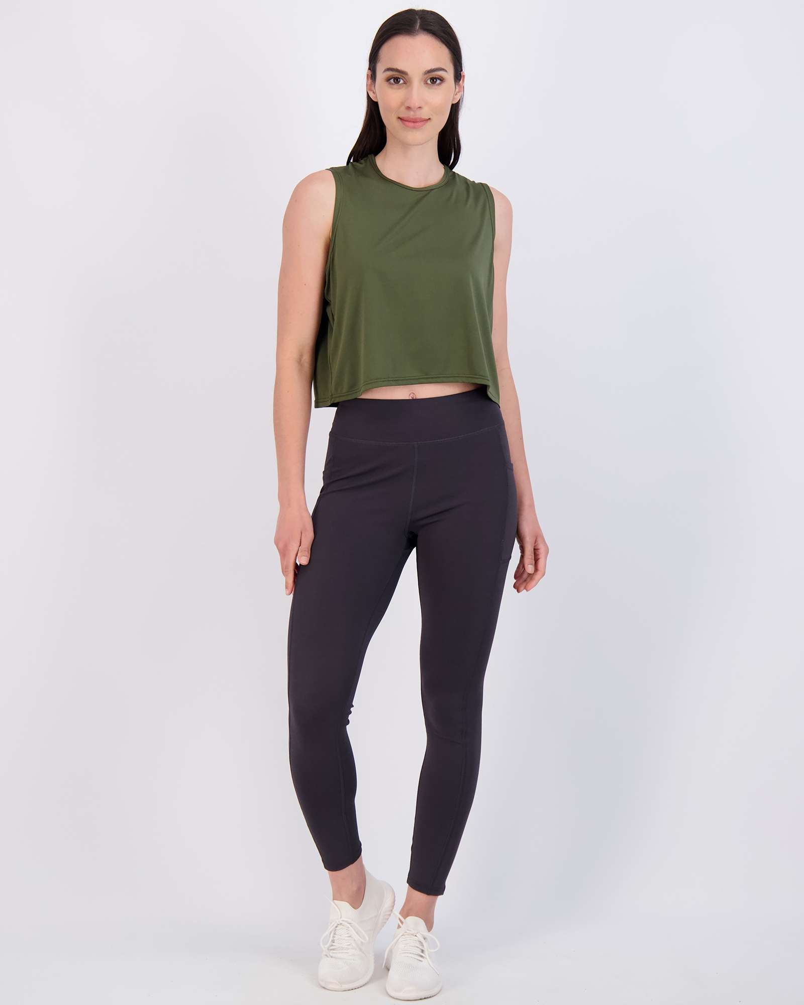 5 Pack: Women's Dry Fit Crop Tank Top