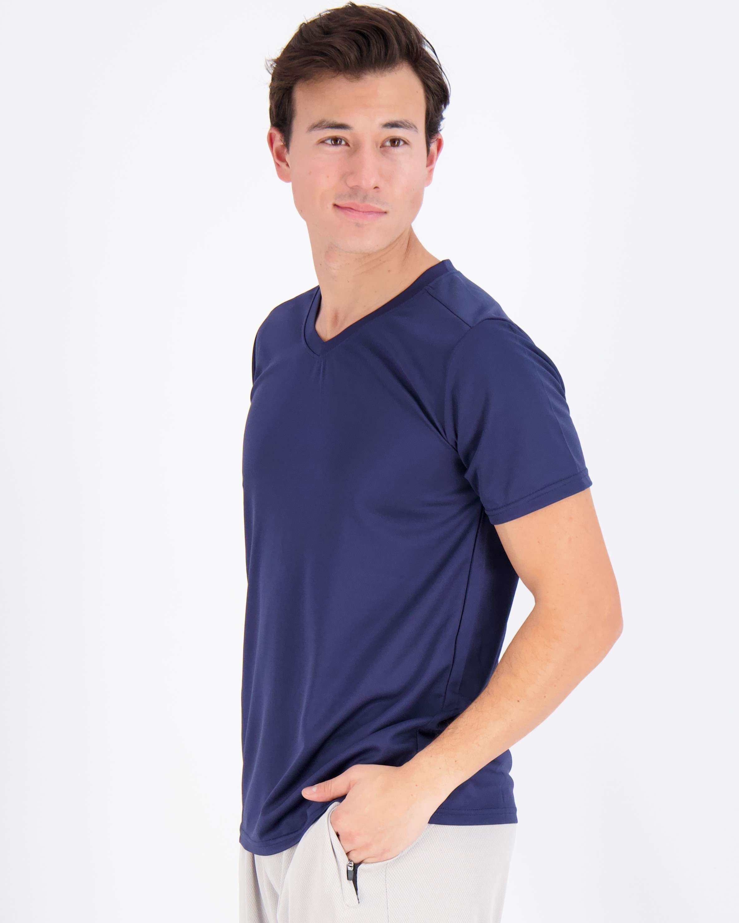 5 Pack: Mens V-Neck Mesh Active Short Sleeve T-Shirt (Available in Big & Tall)