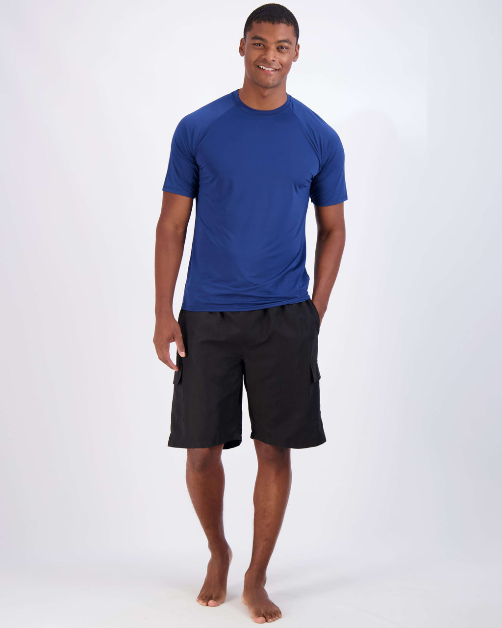 4 Pack: Men's Short Sleeve Rash Guard Shirt (Available In Big & Tall)