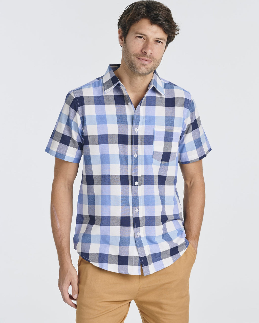 3 Pack: Men's Regular-Fit Short Sleeve Woven Shirt