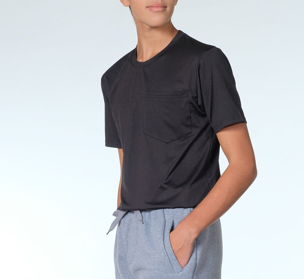 5 Pack: Boys & Girls  Youth Dry-Fit Moisture Wicking Active Athletic Performance Short-Sleeve Pocket T-Shirt