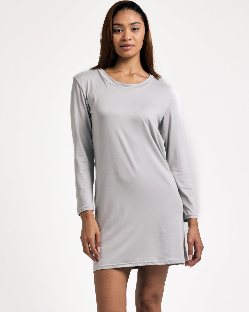 3 Pack: Womens Long Sleeve Ultra-Soft Nightshirt Sleep Dress