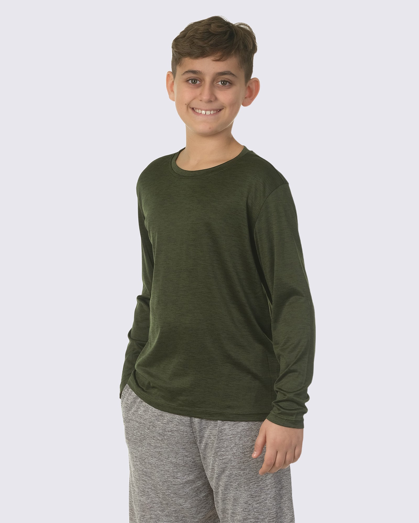 4 Pack: Boys Dry-Fit Active Long-Sleeve T-Shirt
