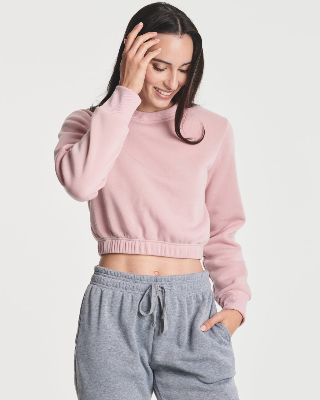 3 Pack: Women's Fleece Cropped Sweatshirt (Available in Plus Size)