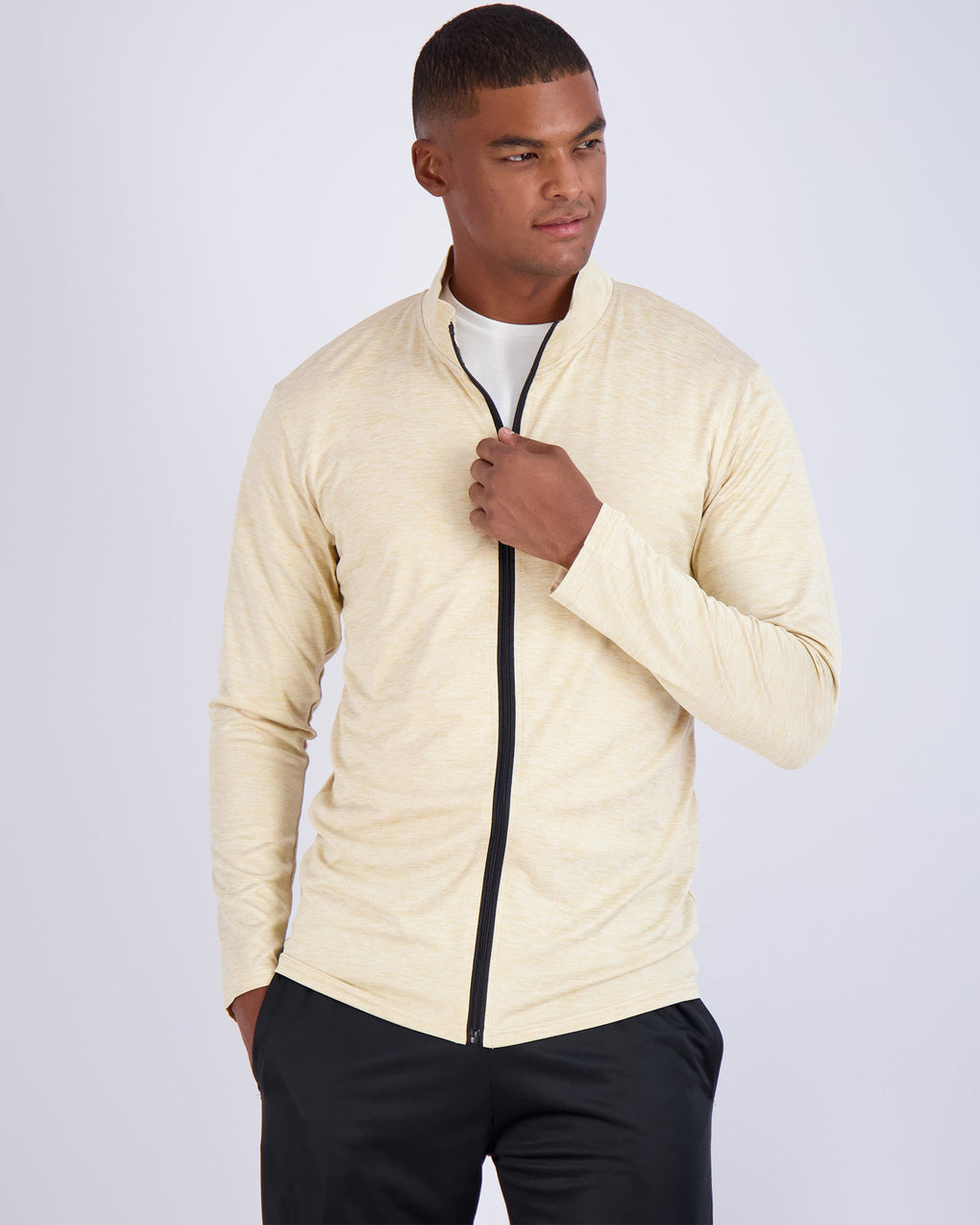 3 Pack: Mens Dry-Fit Full Zip Mock Neck Jacket