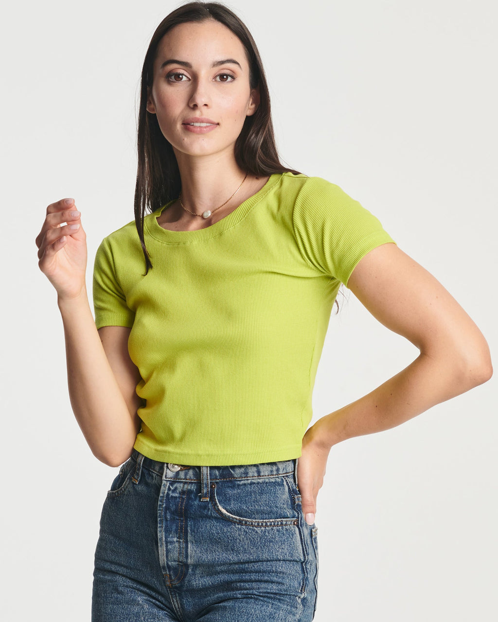 4 Pack: Women's Short Sleeve Ribbed Knit Crop Top