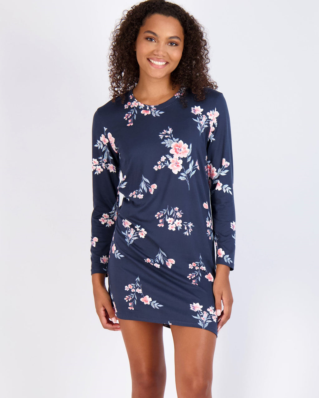 3 Pack: Womens Long Sleeve Ultra-Soft Nightshirt Sleep Dress