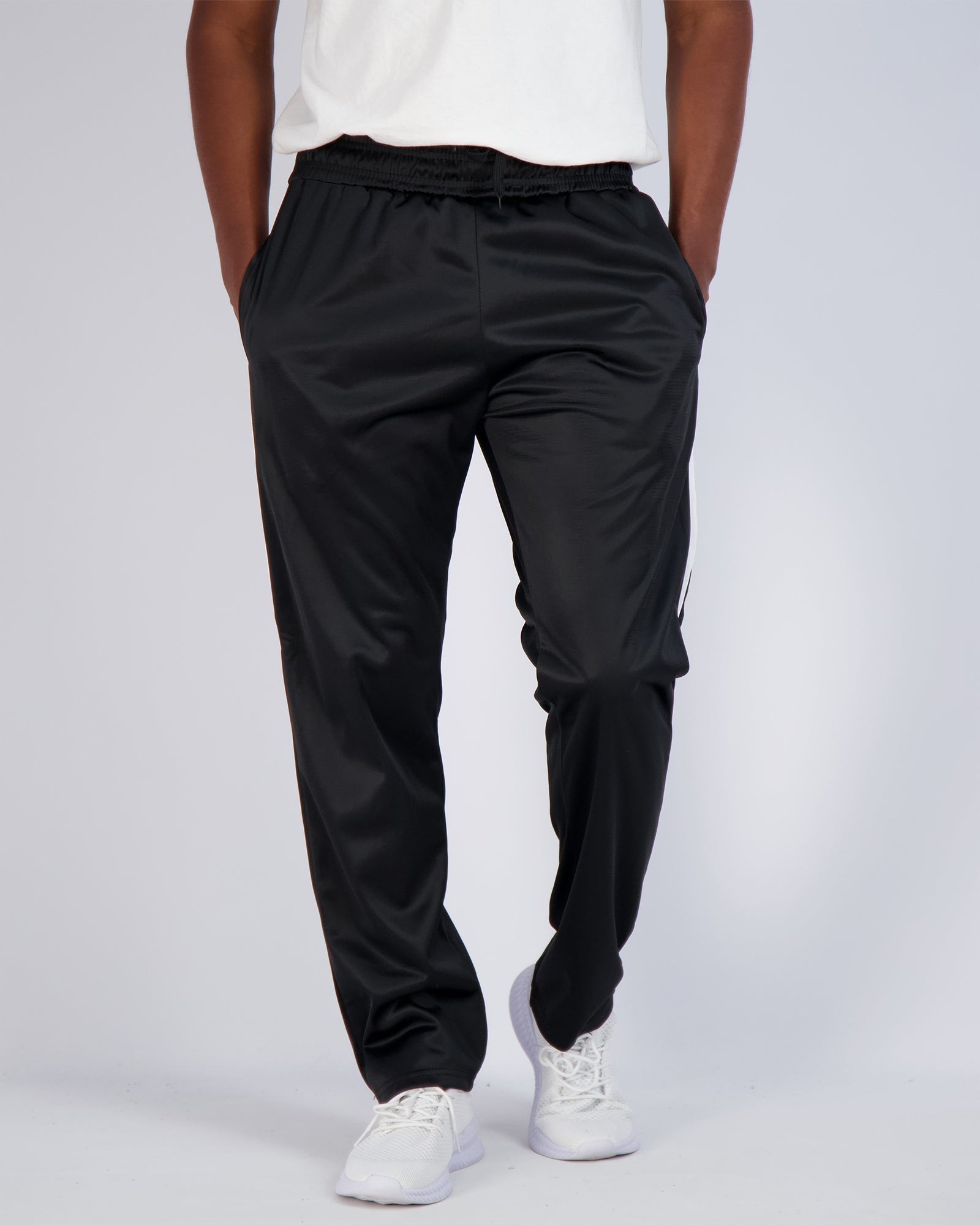 3 Pack: Mens Active Athletic Casual Tricot Open Bottom Sweatpants with Pockets (Available in Big & Tall)