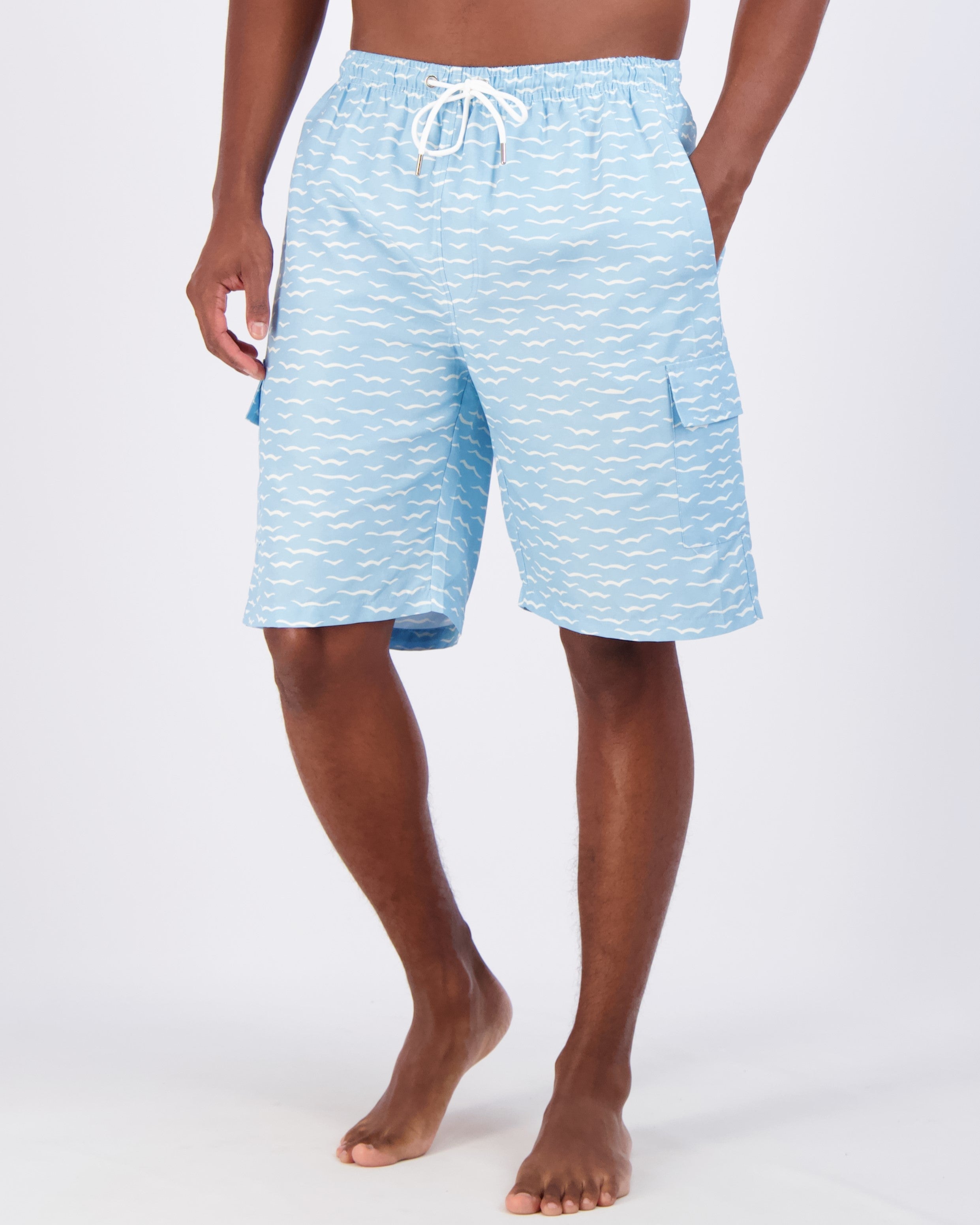 3 Pack: Men's Swim Trunks with Cargo Pockets (Available In Big & Tall)