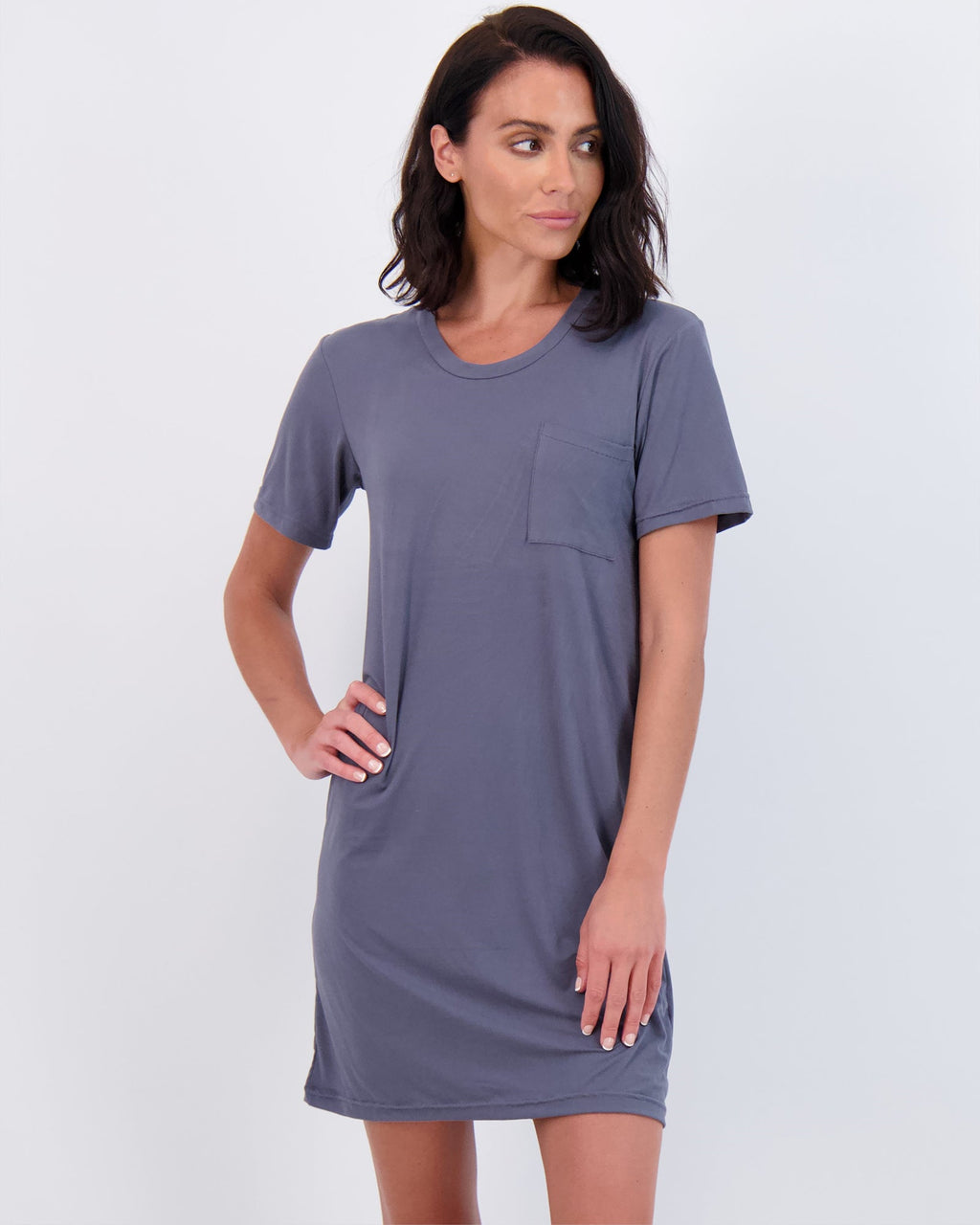 3 Pack: Womens Short-Sleeve Ultra-Soft Nightshirt Sleep Dress